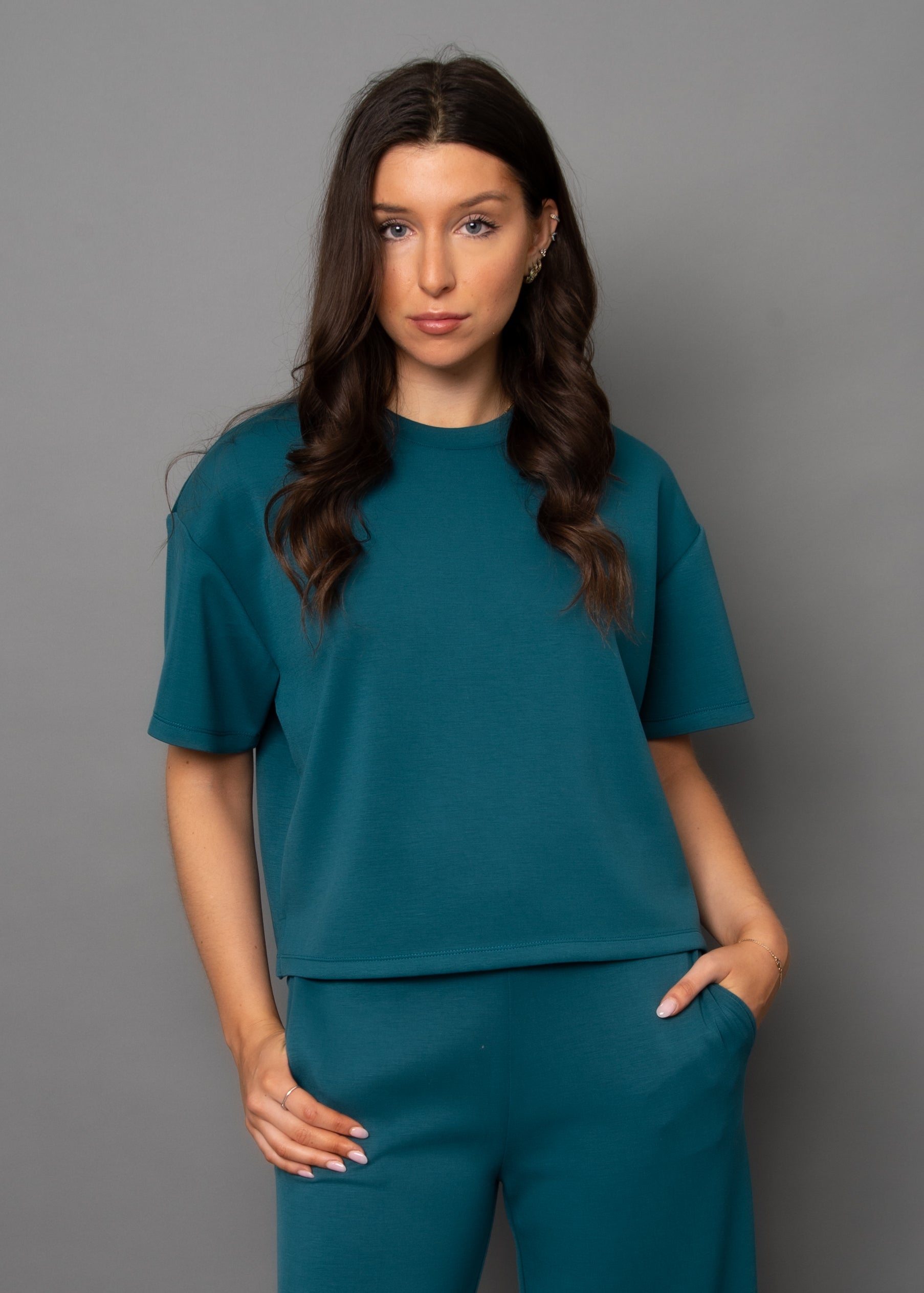 TESS SOFT KNIT TEE - TREKKING