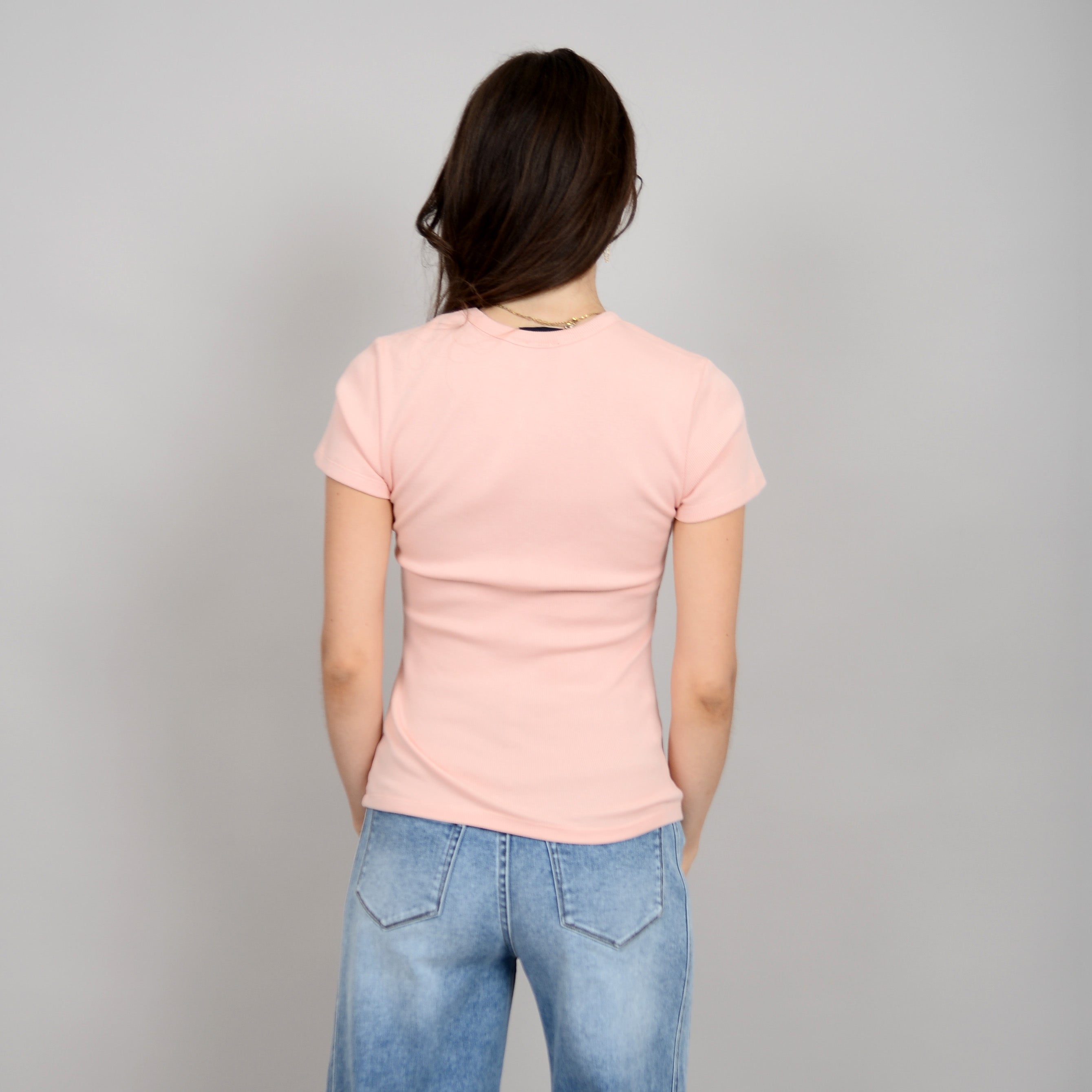 CECIE CREW NECK - DUSTY PEACH