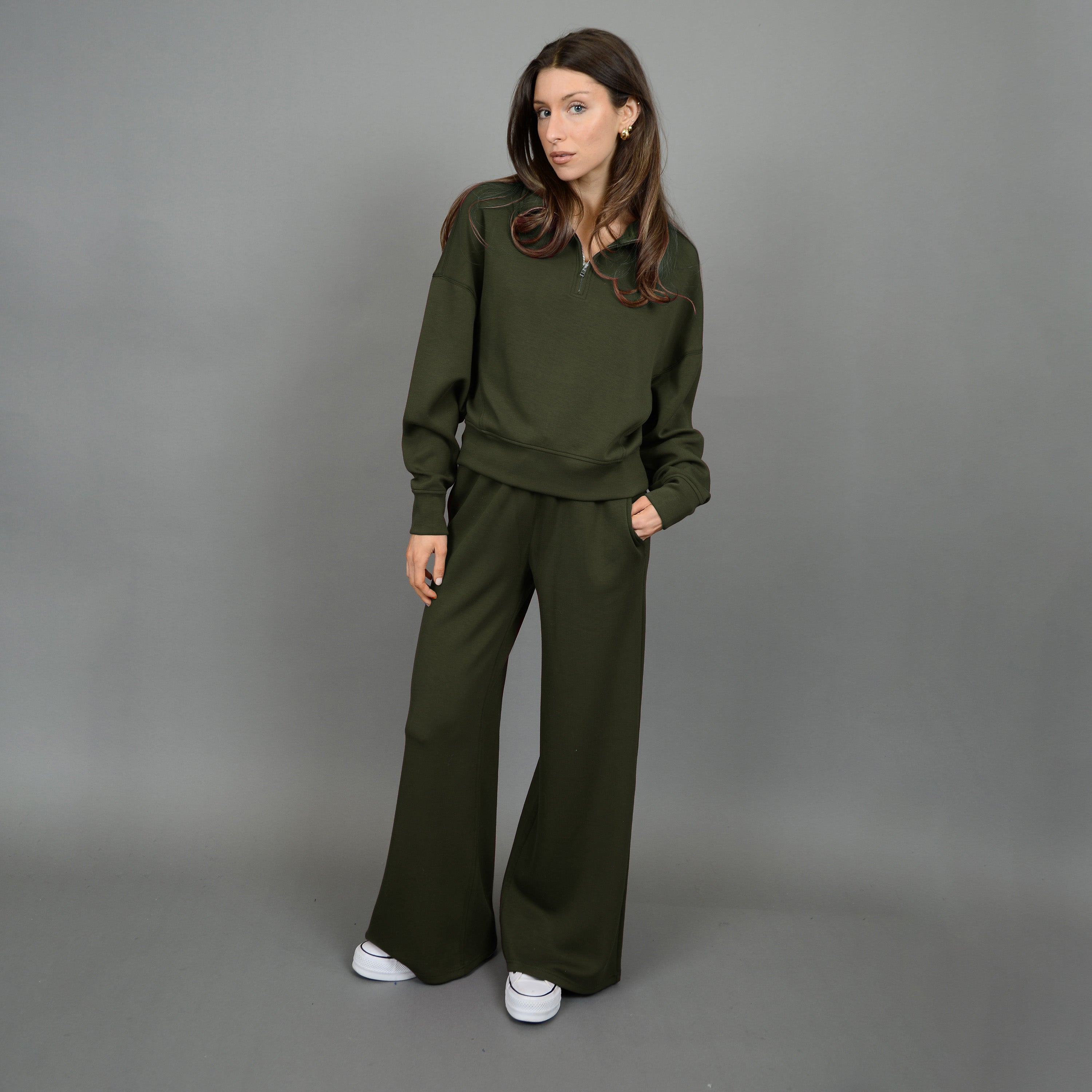 ERIKA KNIT PANT - OLIVE NIGHT