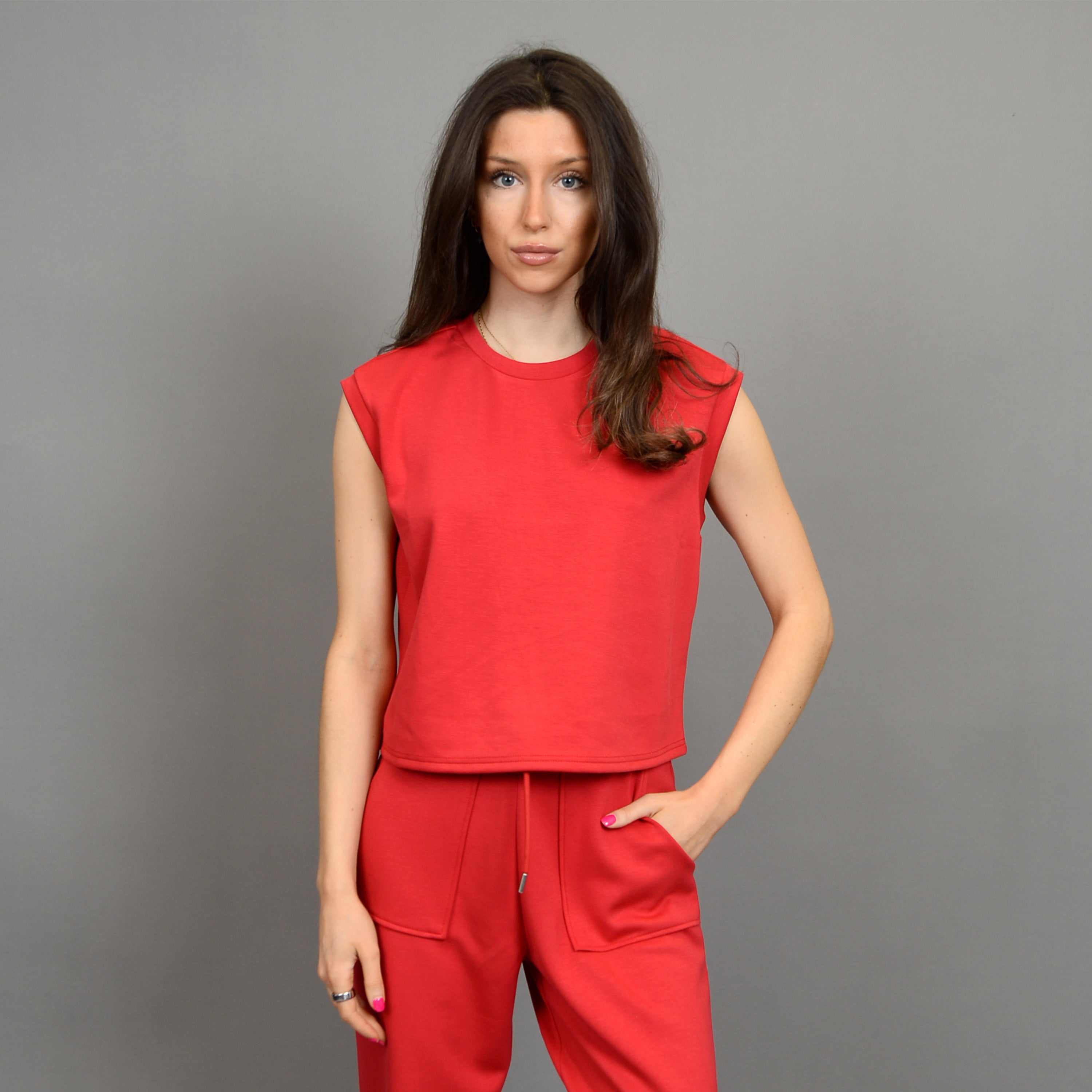 MIVA SOFT KNIT TANK - CHERRY RED