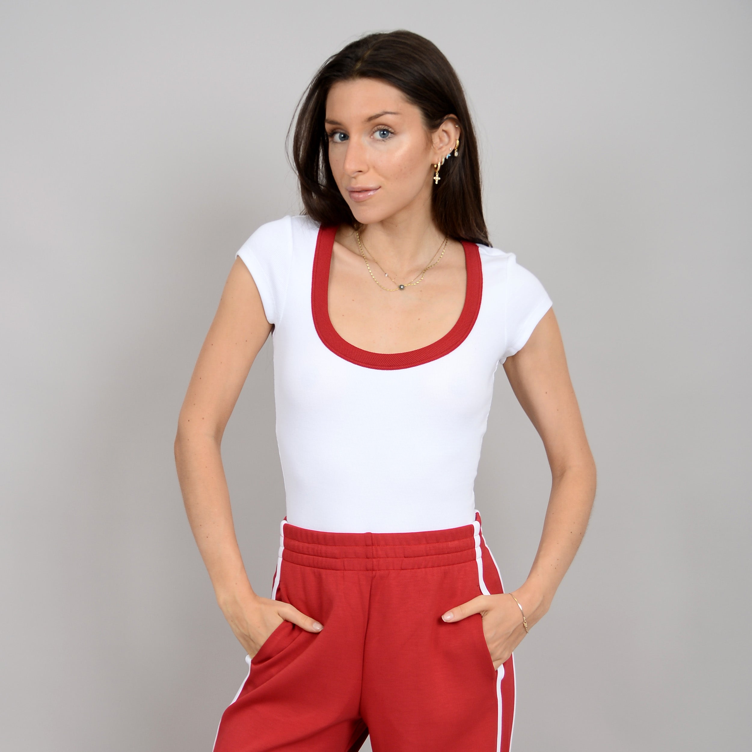 SCOOTIE SCOOP NECK TEE