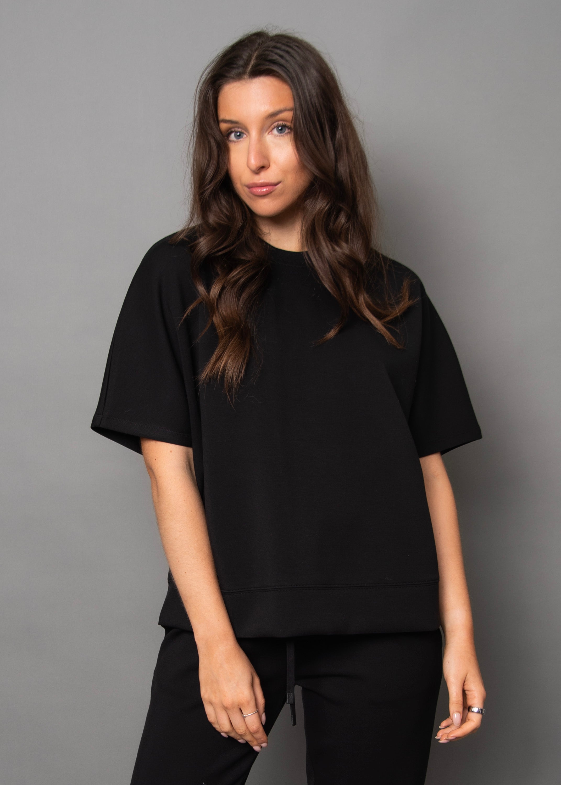 PALOMA SOFT KNIT TOP - BLACK