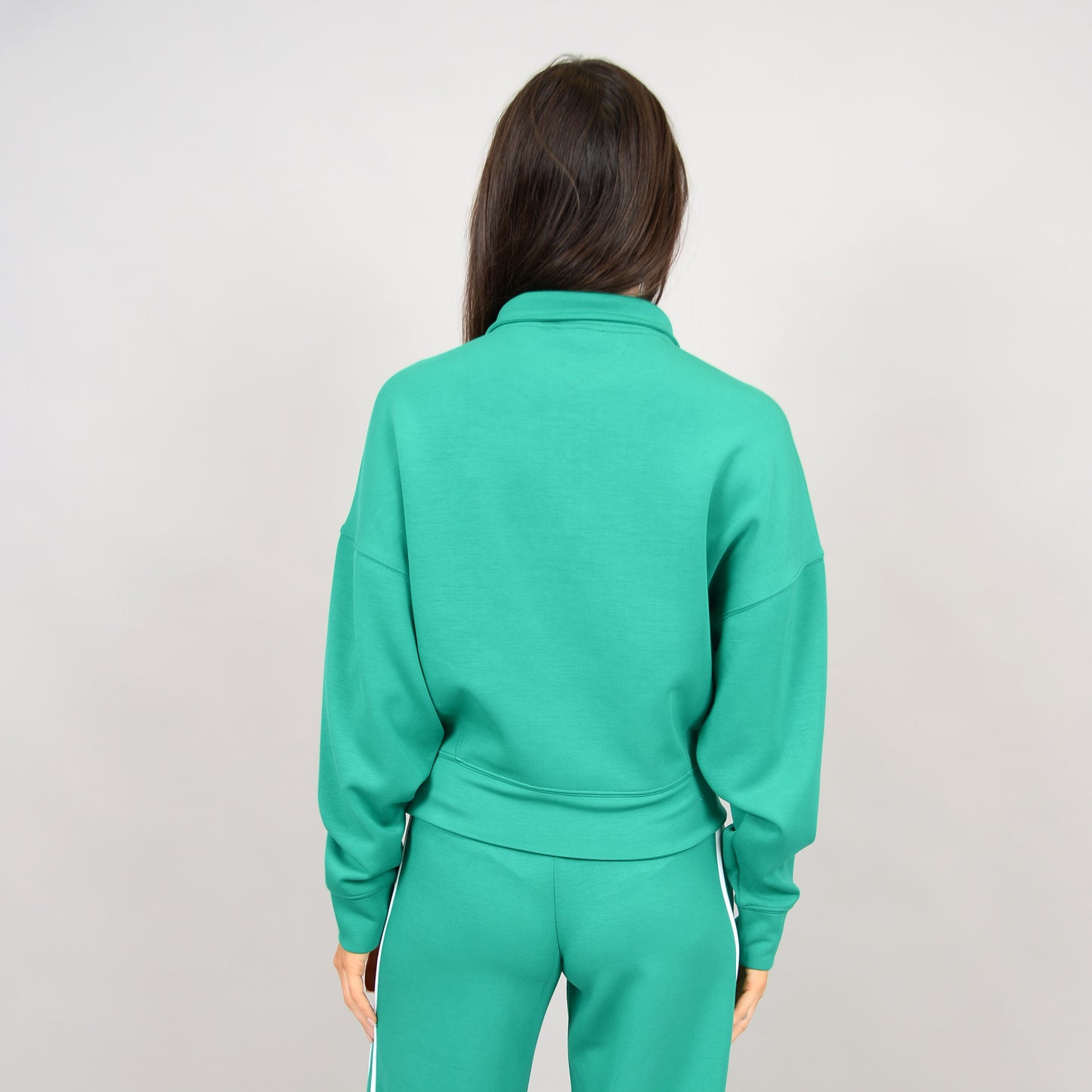 MAILYN SOFT KNIT ZIP UP - CREME DE MENTHE