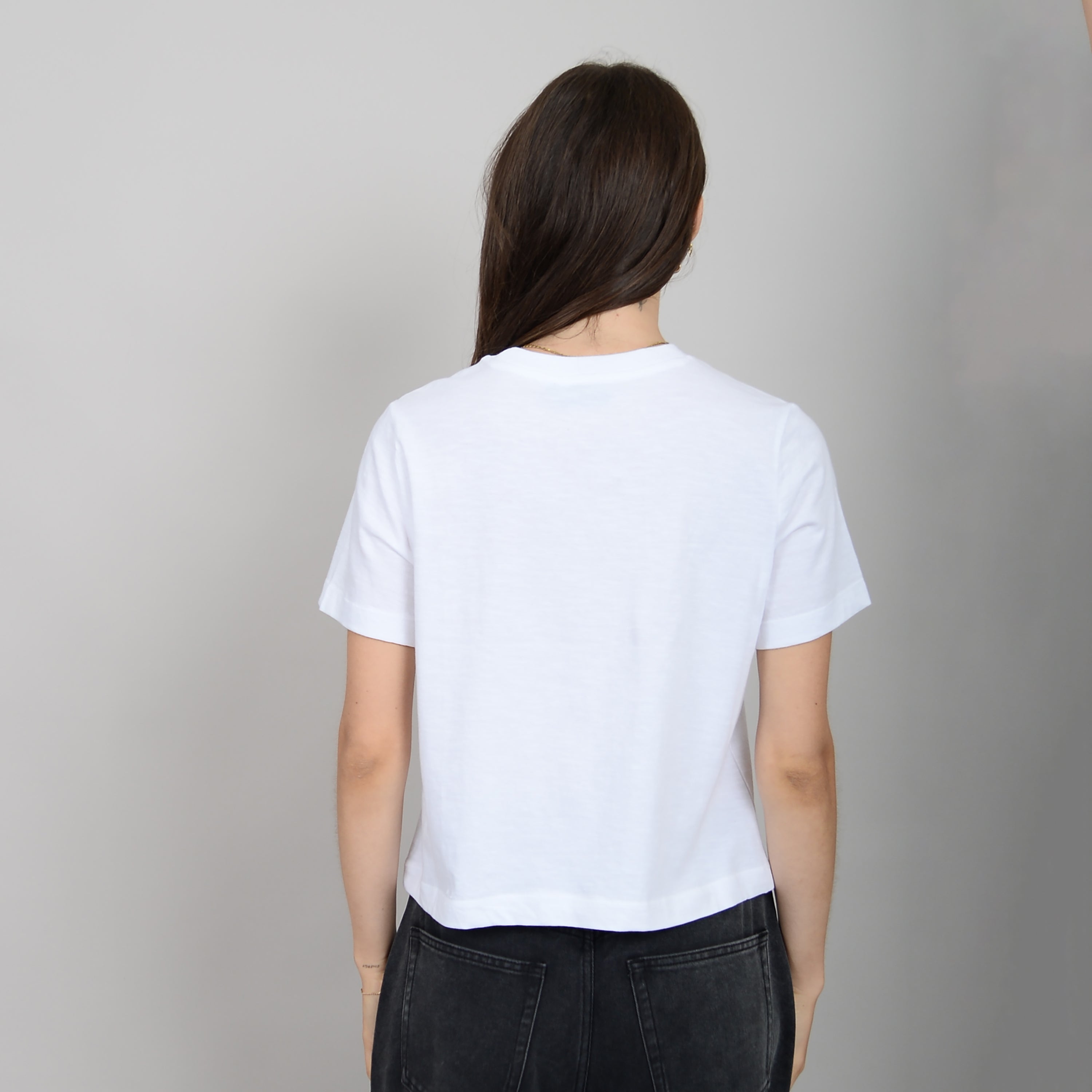 CRYSTA CREW NECK TEE - WHITE