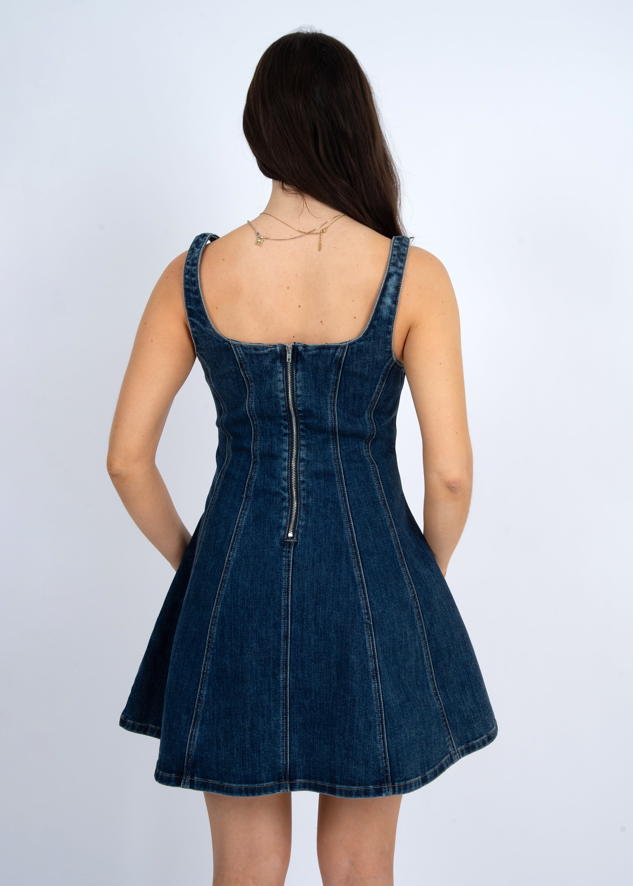 SURINA DENIM MINI DRESS