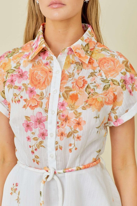RIO FLORAL MINI DRESS