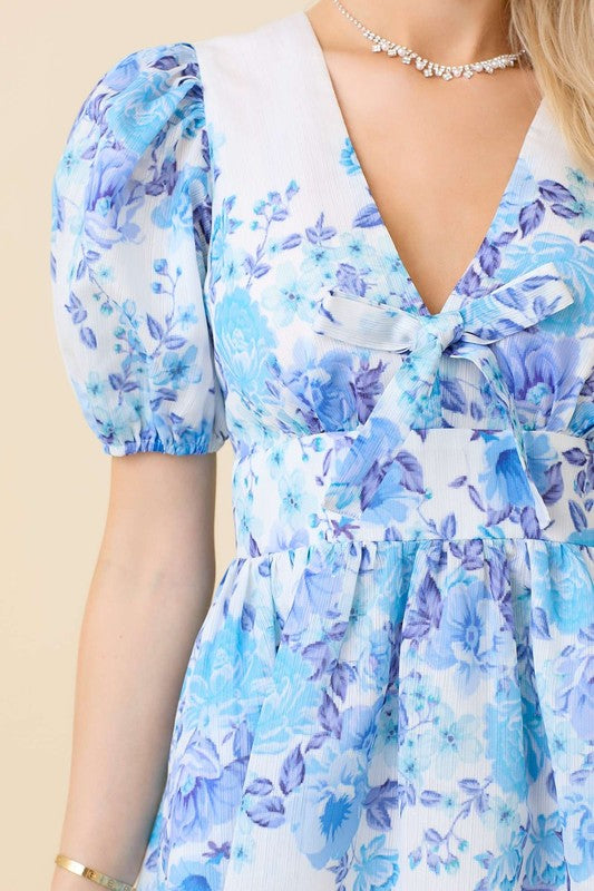 TANIA PUFF SLEEVE MINI DRESS