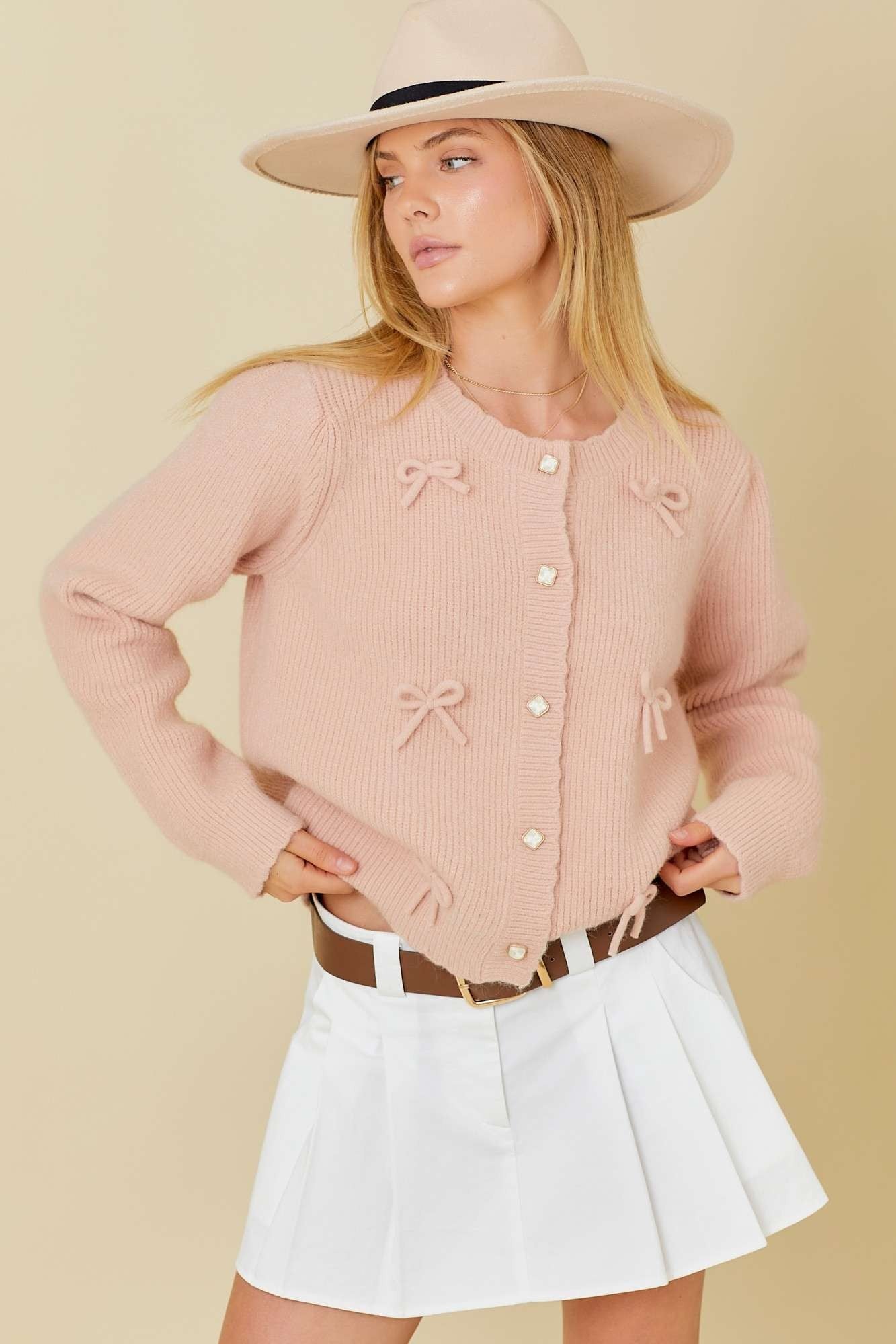 LAGOS BOW CARDIGAN