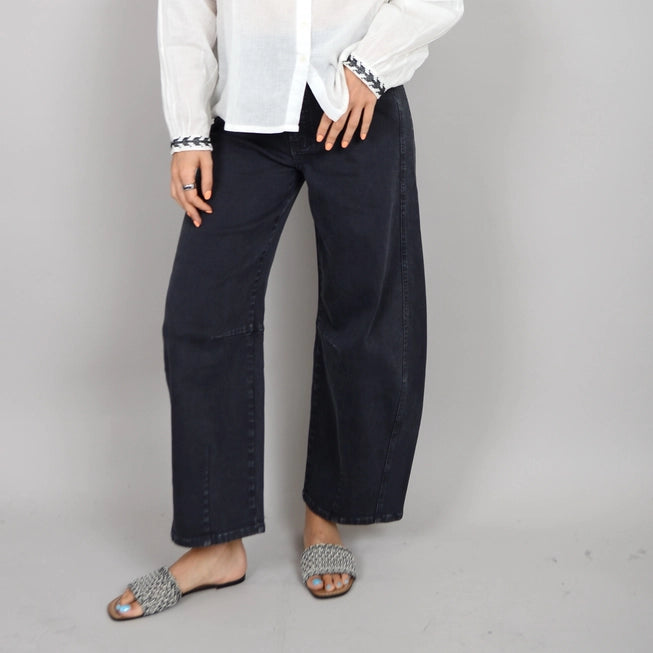 BARNI ZIP UP PANT - BLACK