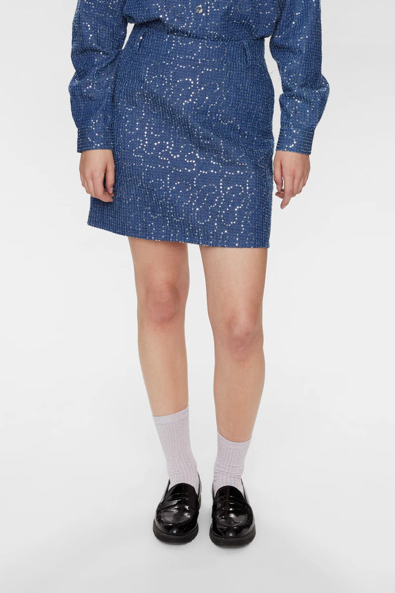 NUJOURNEY SKIRT - DENIM SEQUENCE