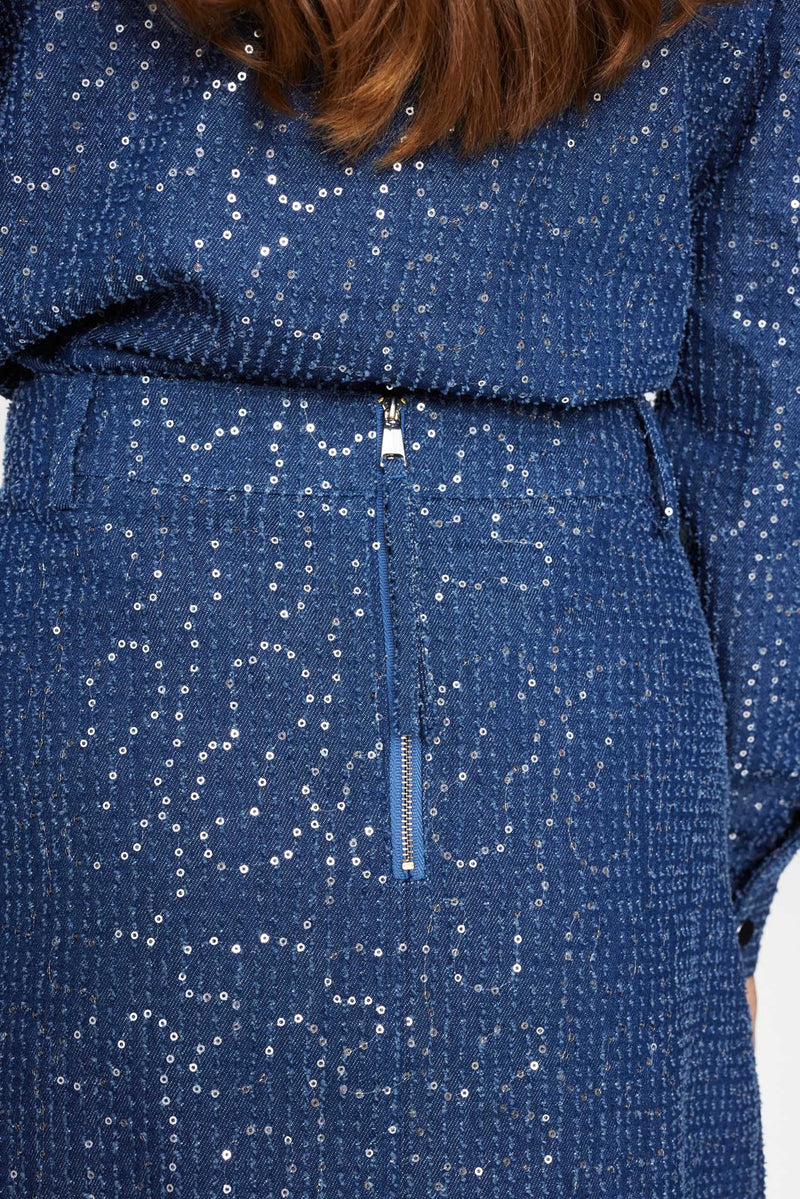 NUJOURNEY SKIRT - DENIM SEQUENCE