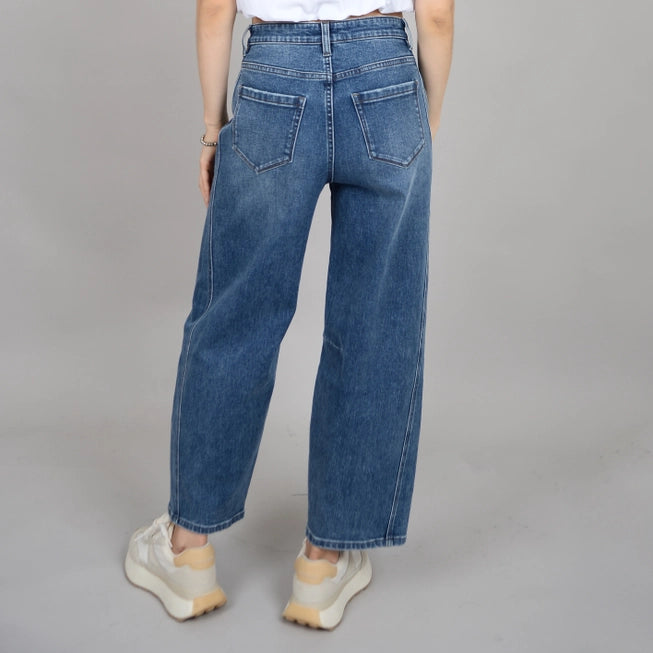 BARNI ZIP UP PANT - DARK WASH