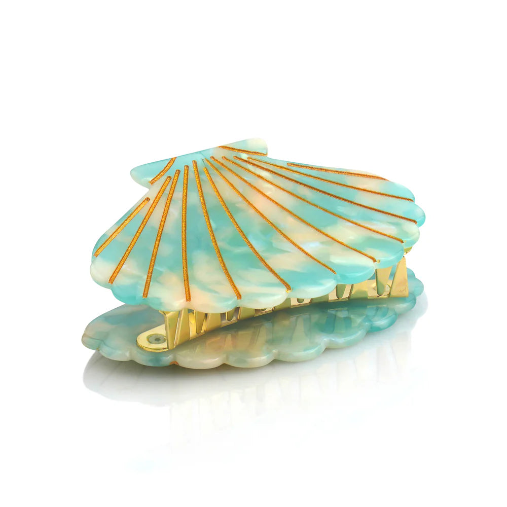 METALLIC SEASHELL CLIP (VARIOUS COLOURS)