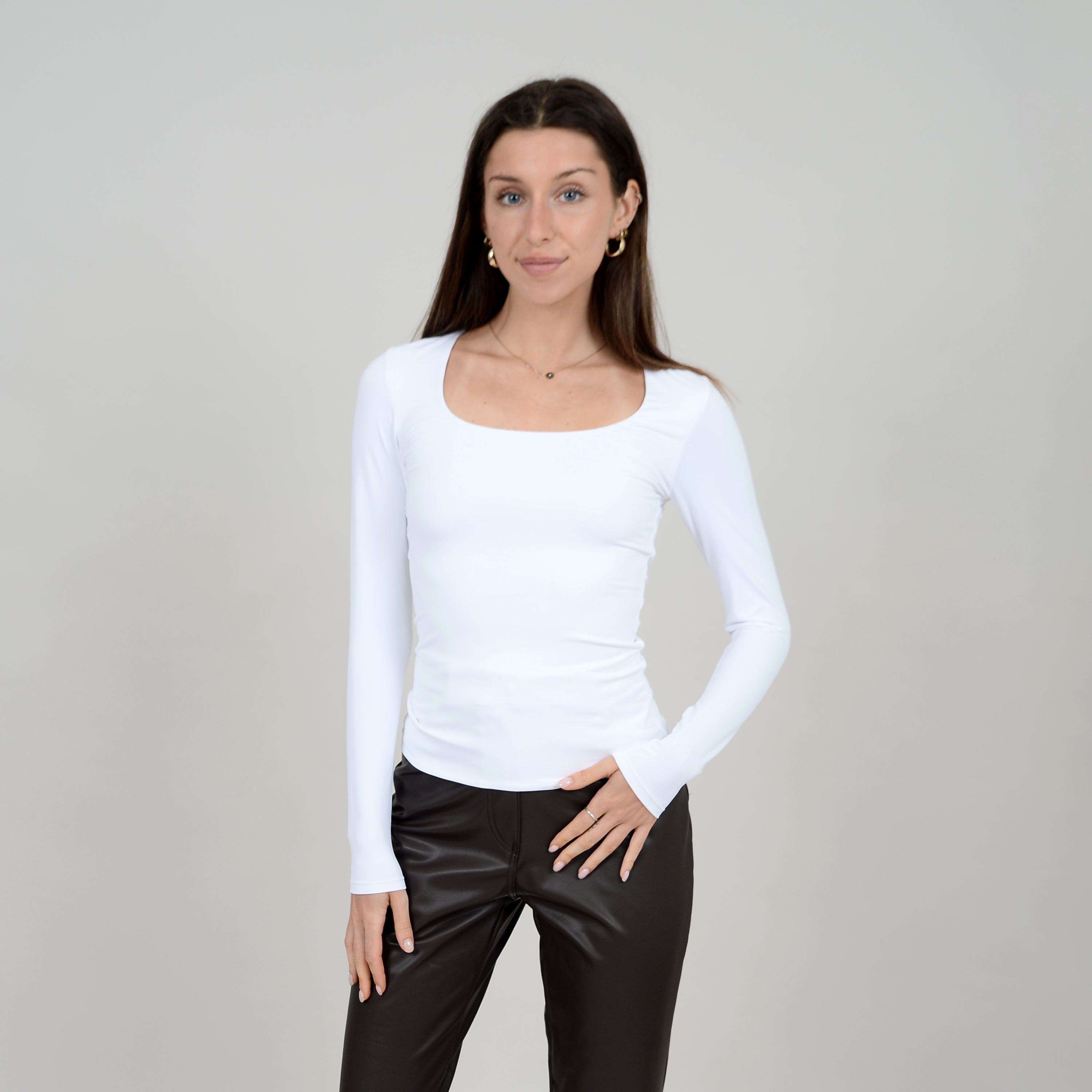 MARIANA UNECK LONG SLEEVE TEE - WHITE (SECOND SKIN)