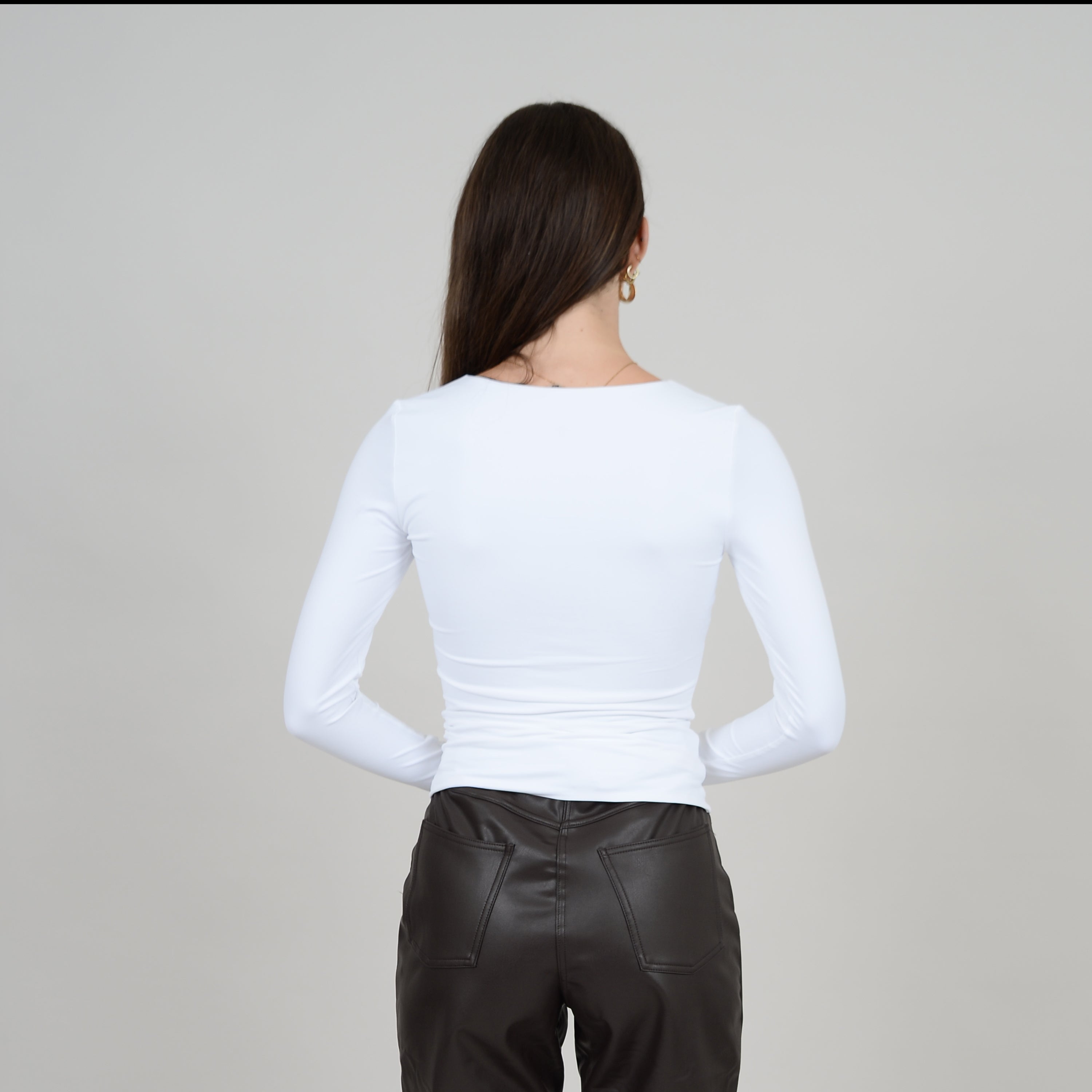 MARIANA UNECK LONG SLEEVE TEE - WHITE (SECOND SKIN)