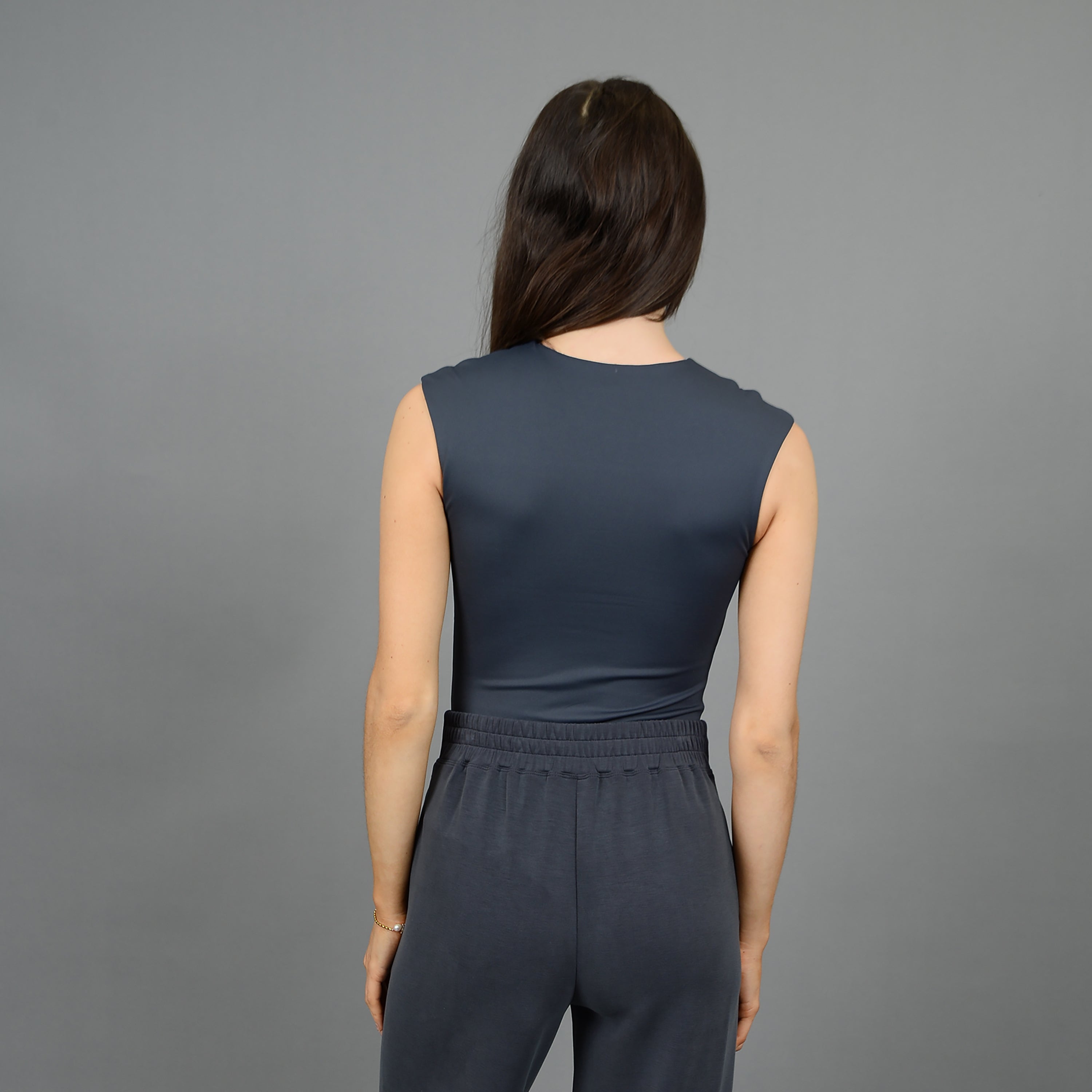 ROXI CREWNECK BODYSUIT - BLACK INK