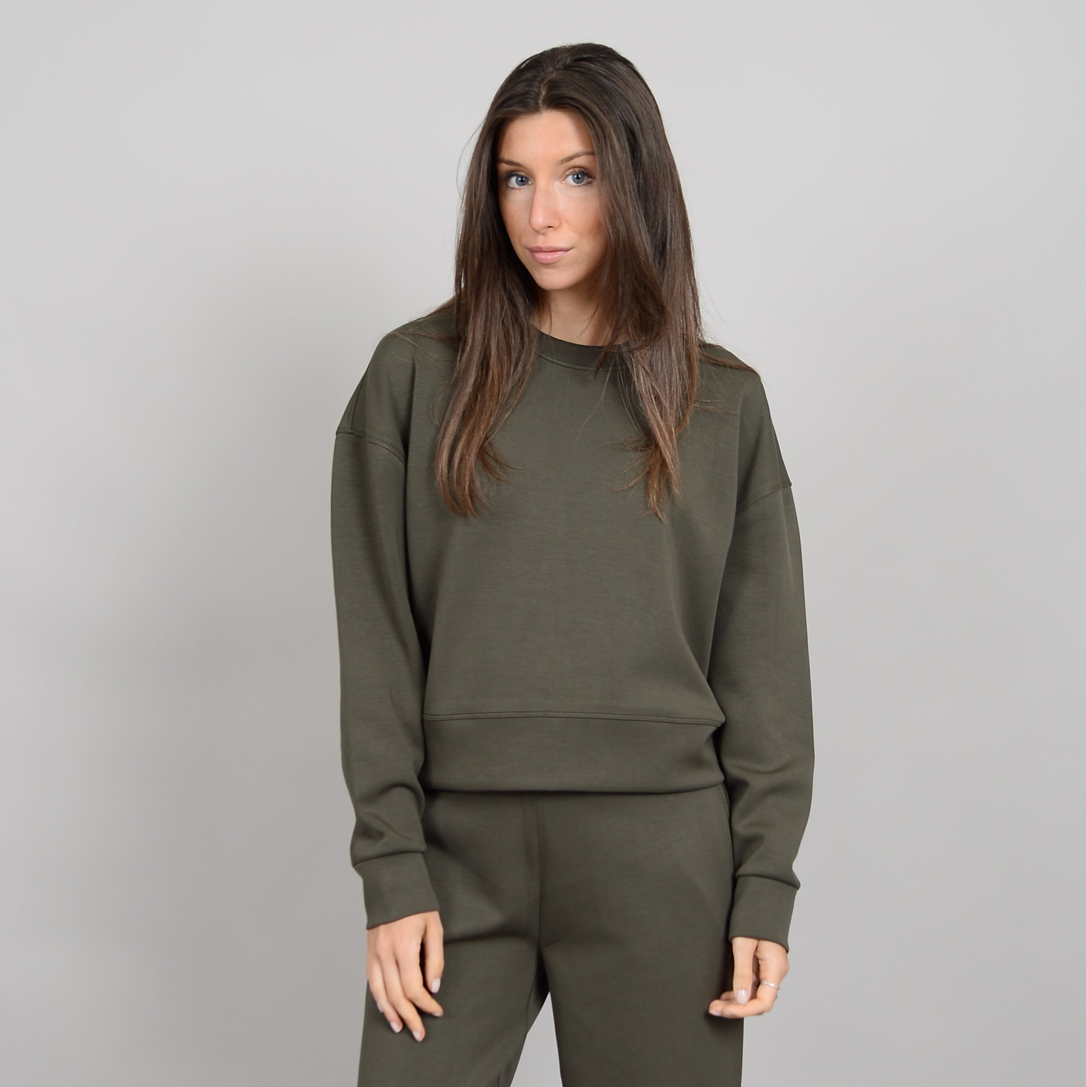 LUCIE KNIT SWEATER - OLIVE NIGHT