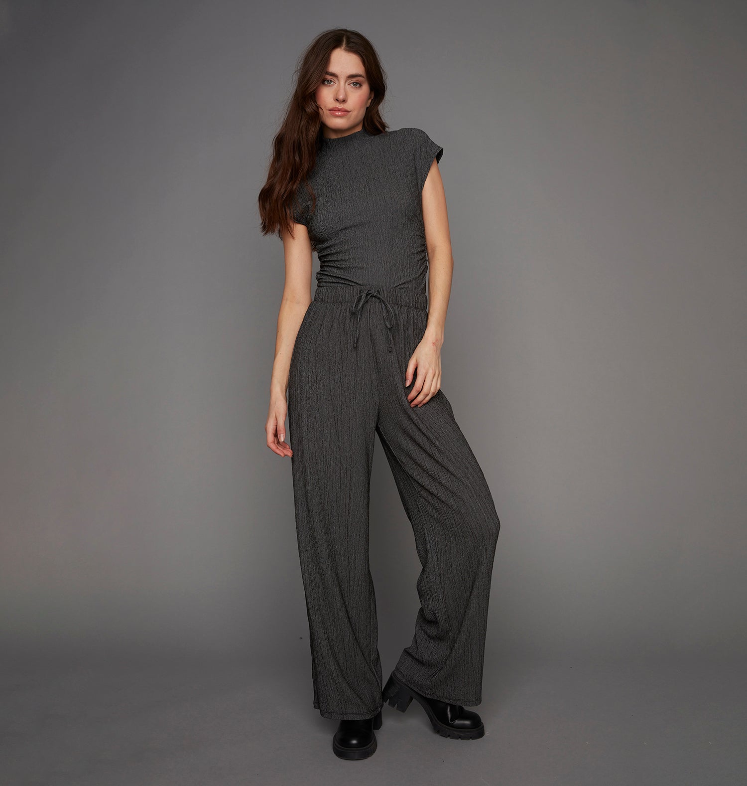 PAULEENA PANT - DARK GREY TWIST