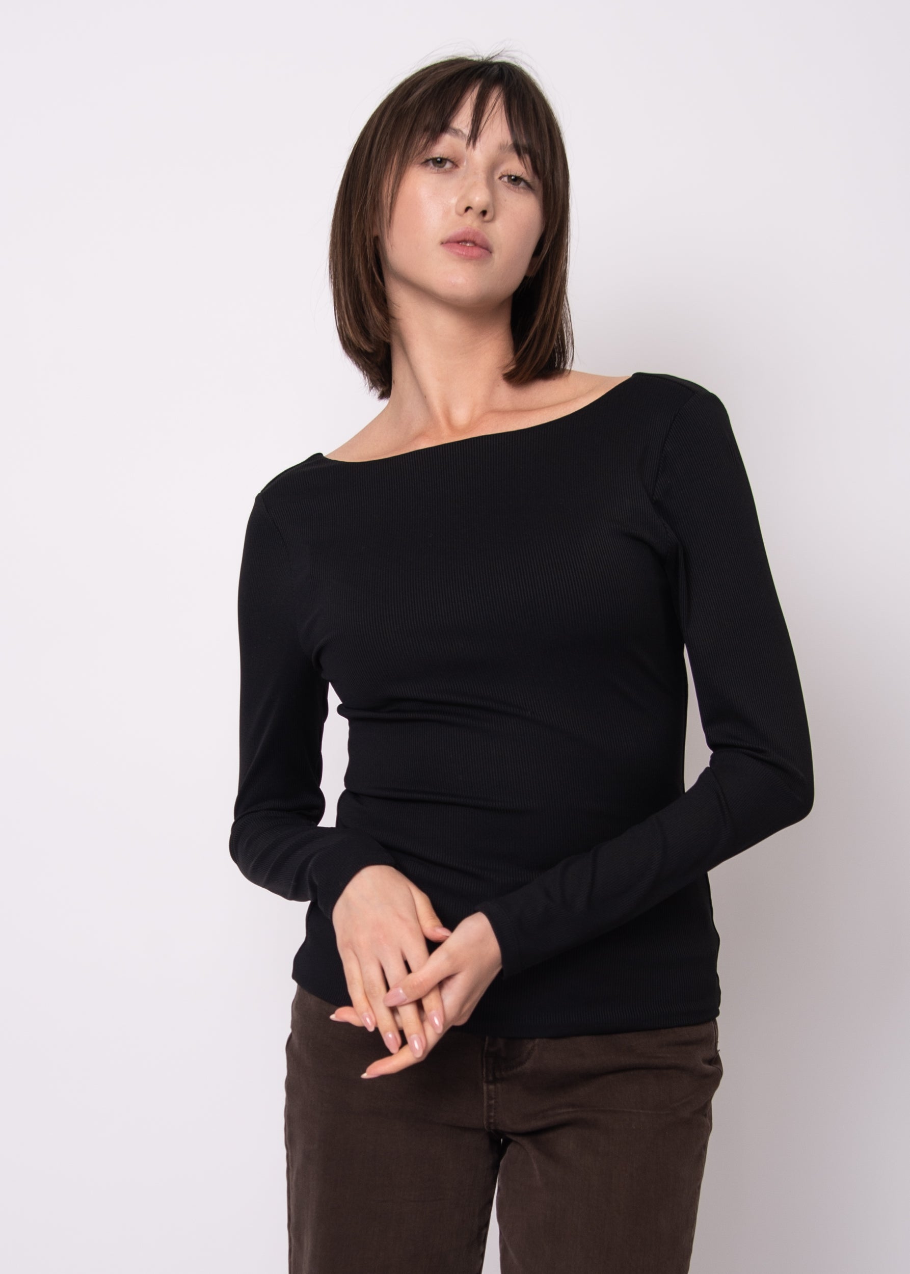 BRIVA RIB TOP - BLACK