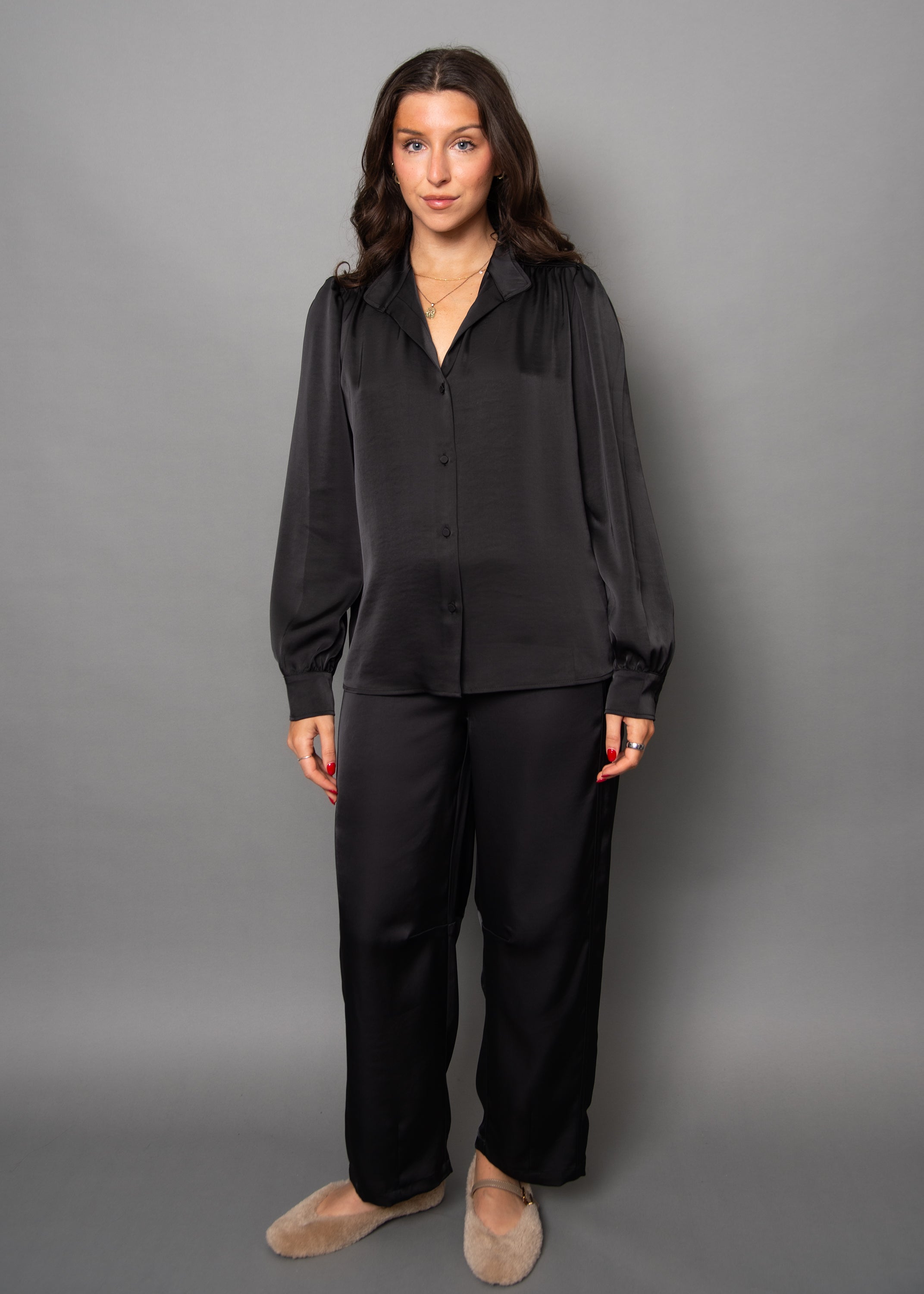 BRENDA BARREL PANT - BLACK