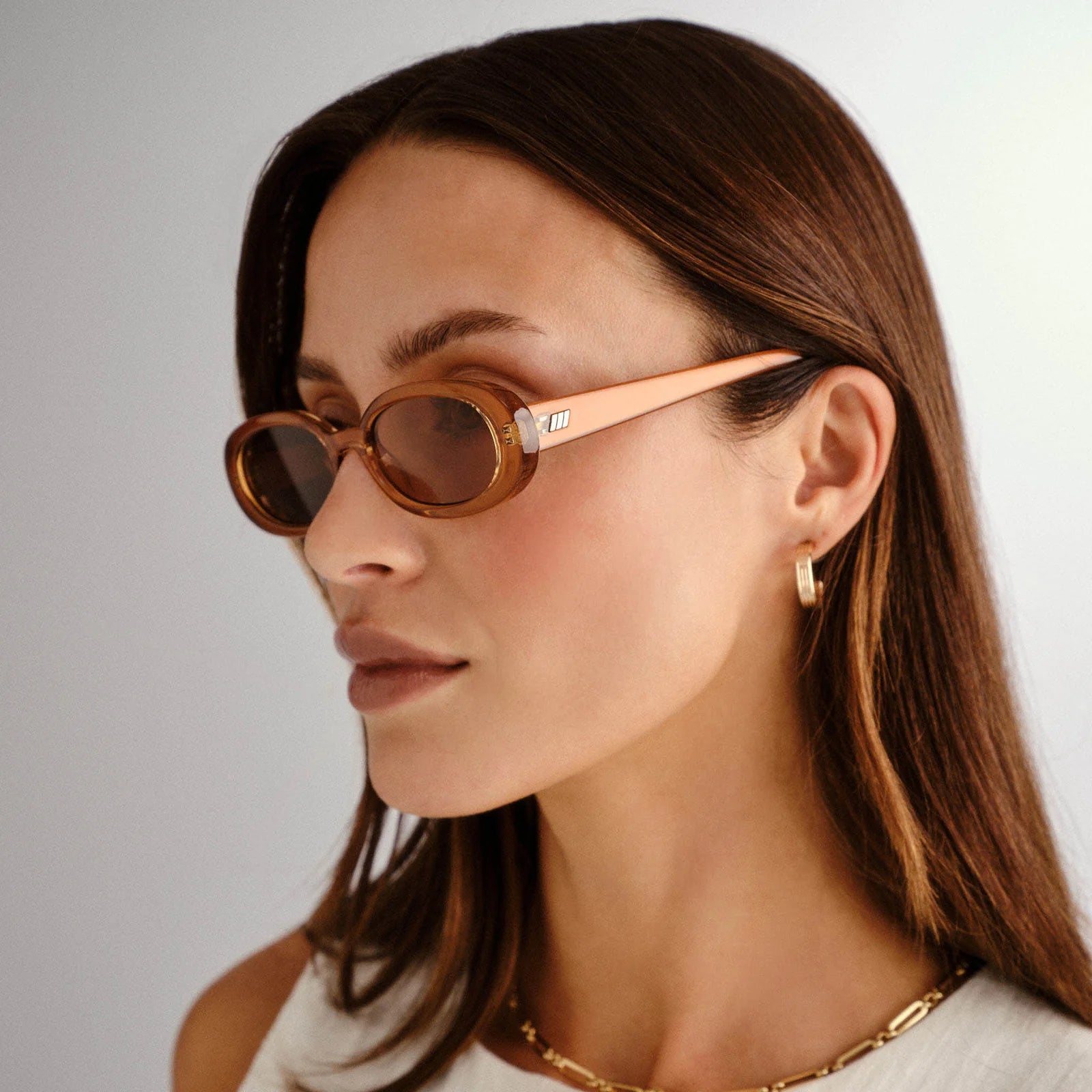 OUTTA LOVE SUNGLASSES - CARAMEL TAN TINT