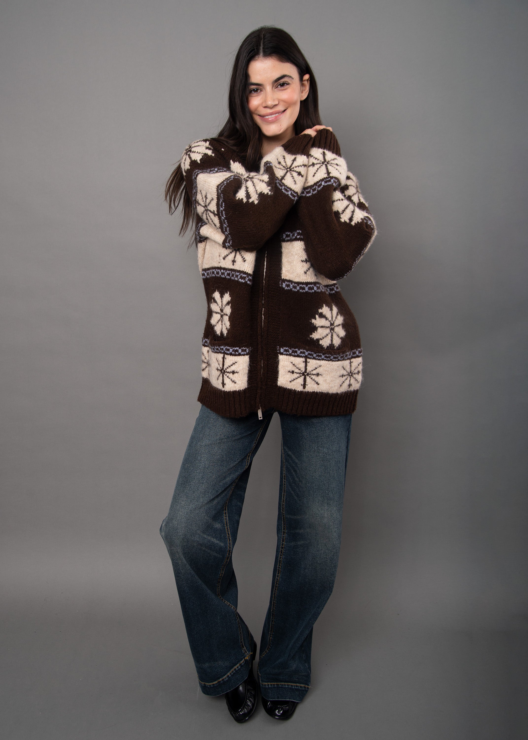 SAFFRON SHAWL NECK CARDIGAN
