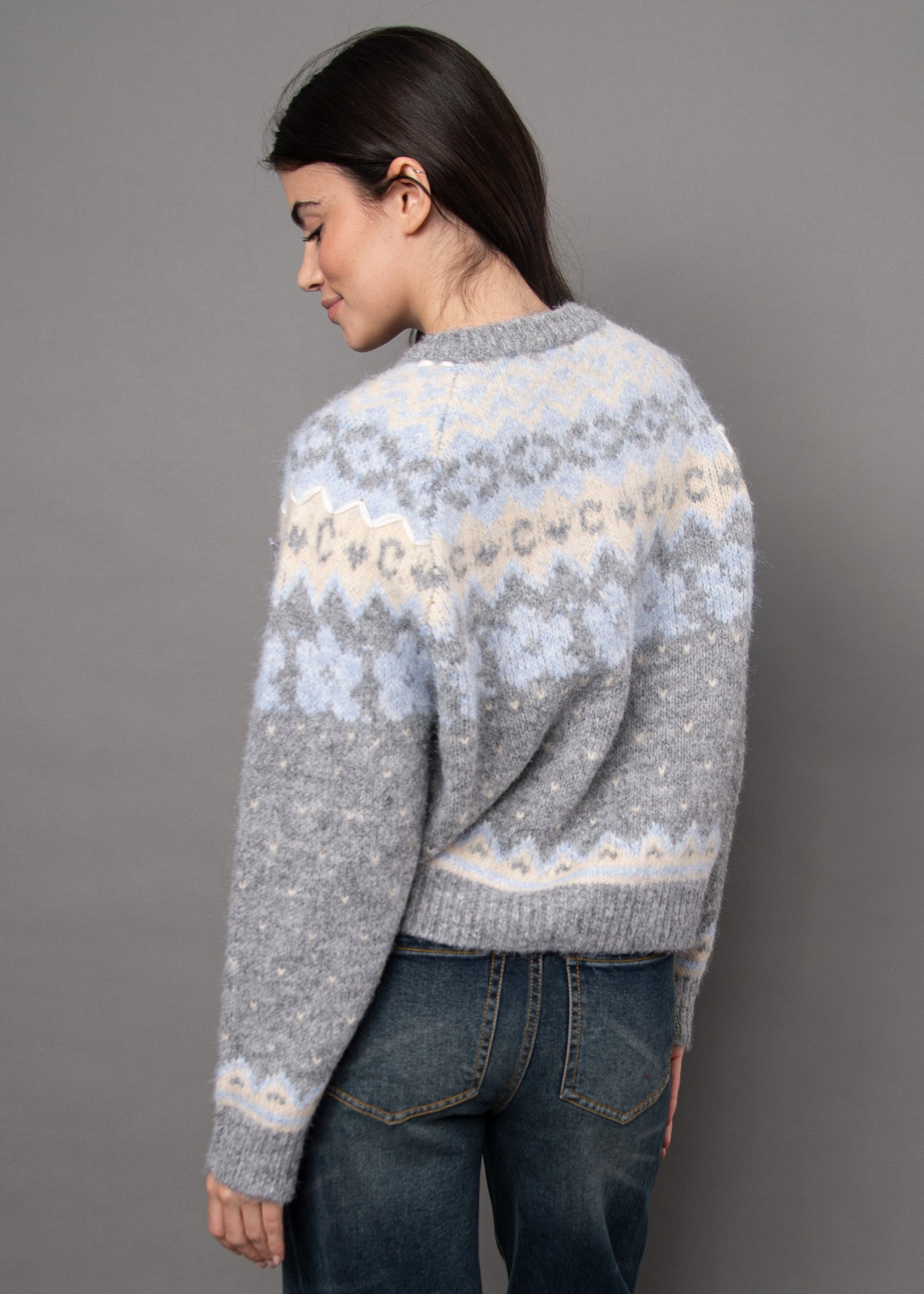 FAIRISLE BOW CARDIGAN