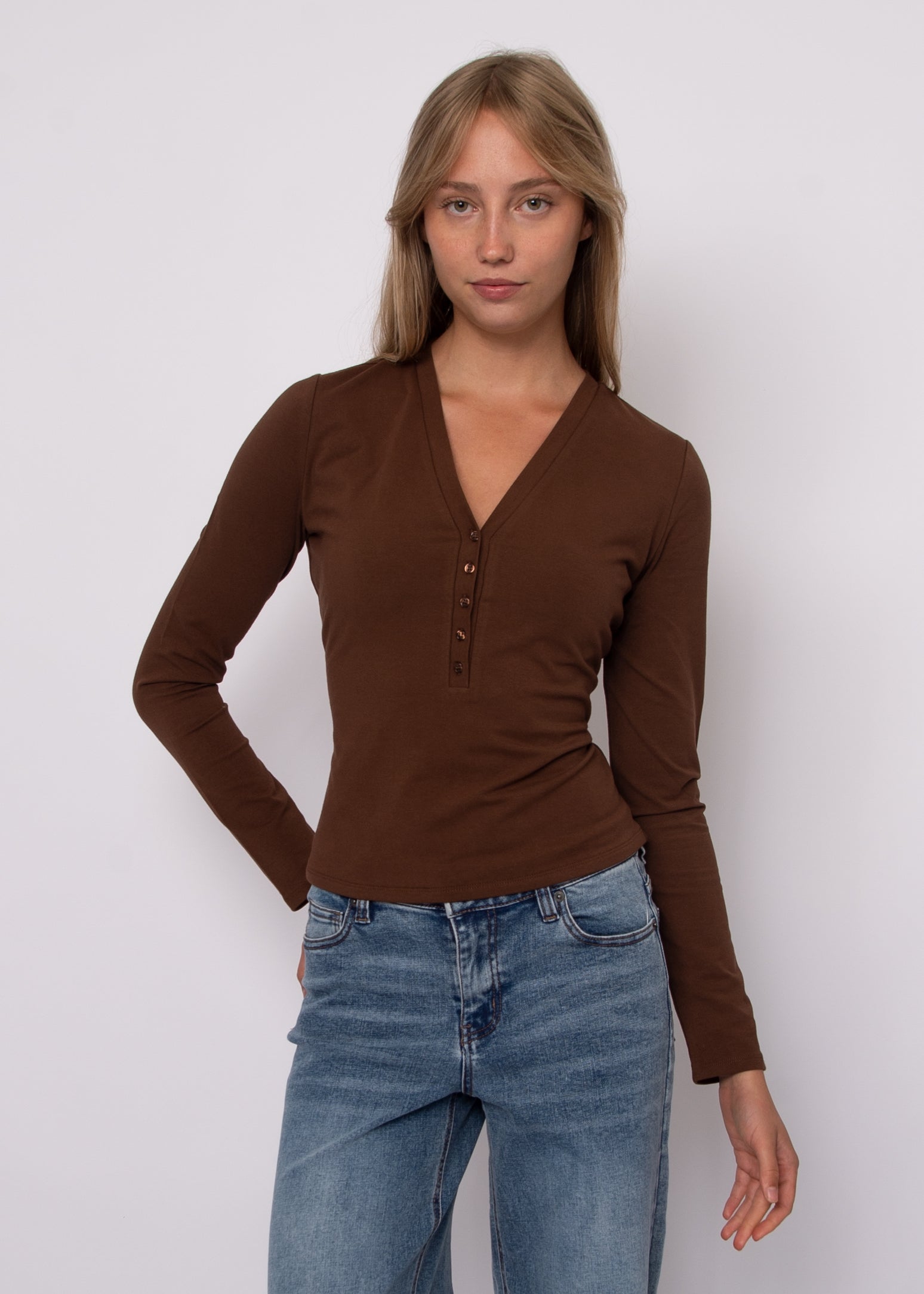 HELANE TOP - MAHOGANY