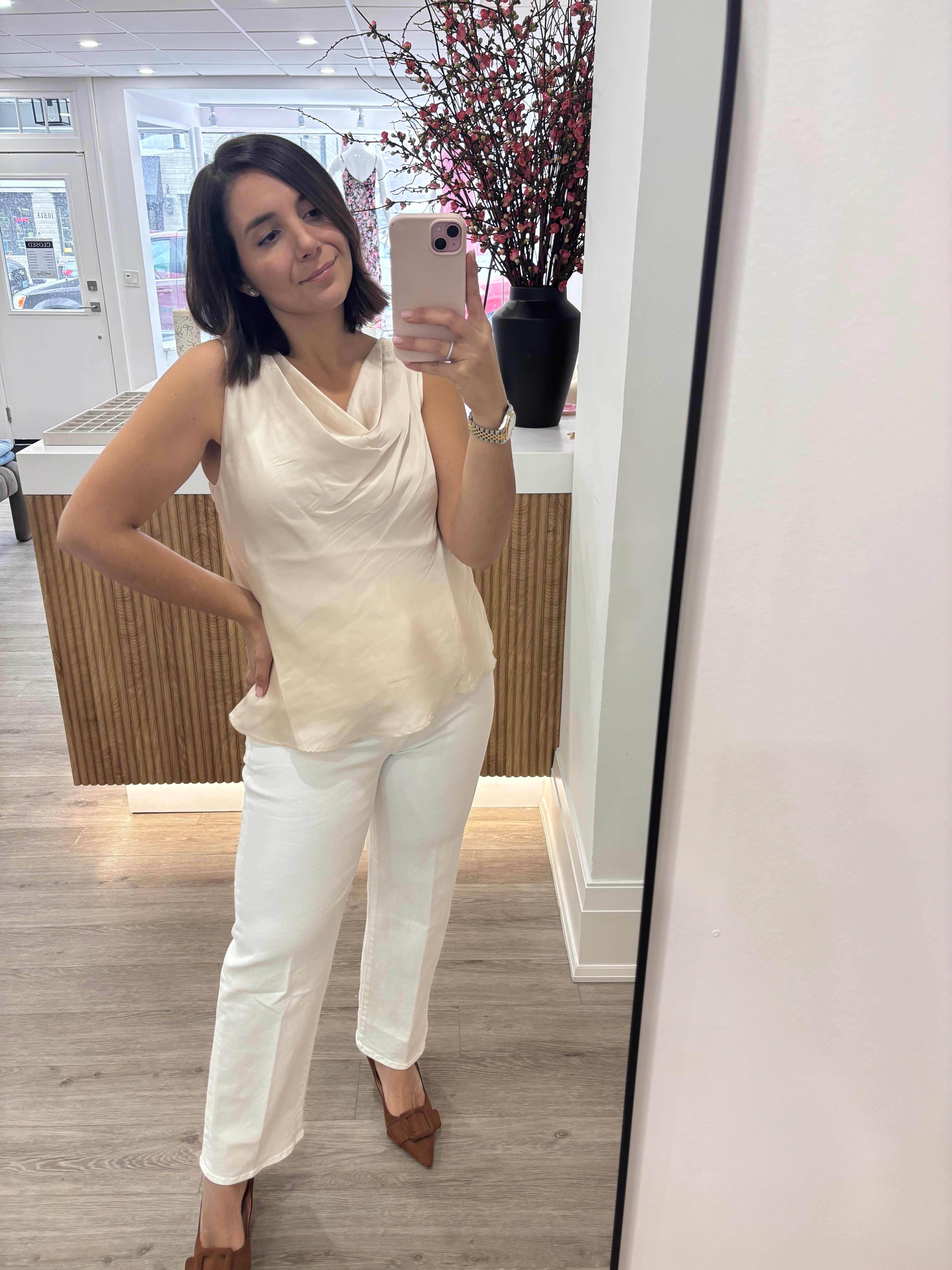 LAVI TOP - BLANC CASSE