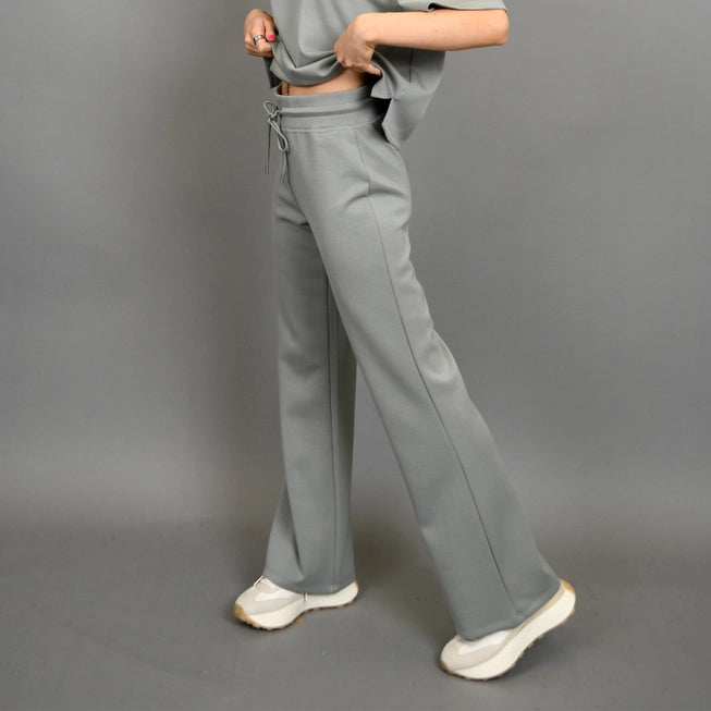 FLORINE KNIT FLARED PANT - SAGE
