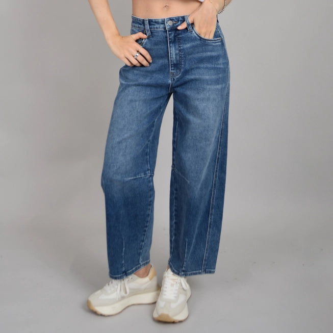 BARNI ZIP UP PANT - DARK WASH