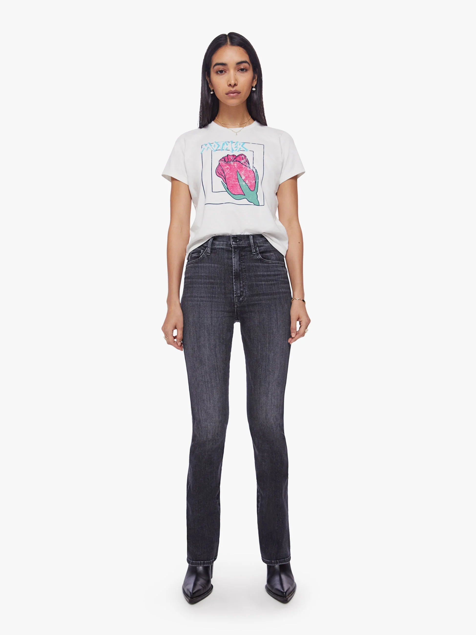 THE CROPPED ITTY BITTY GOODIE TEE - MOTHER BUD