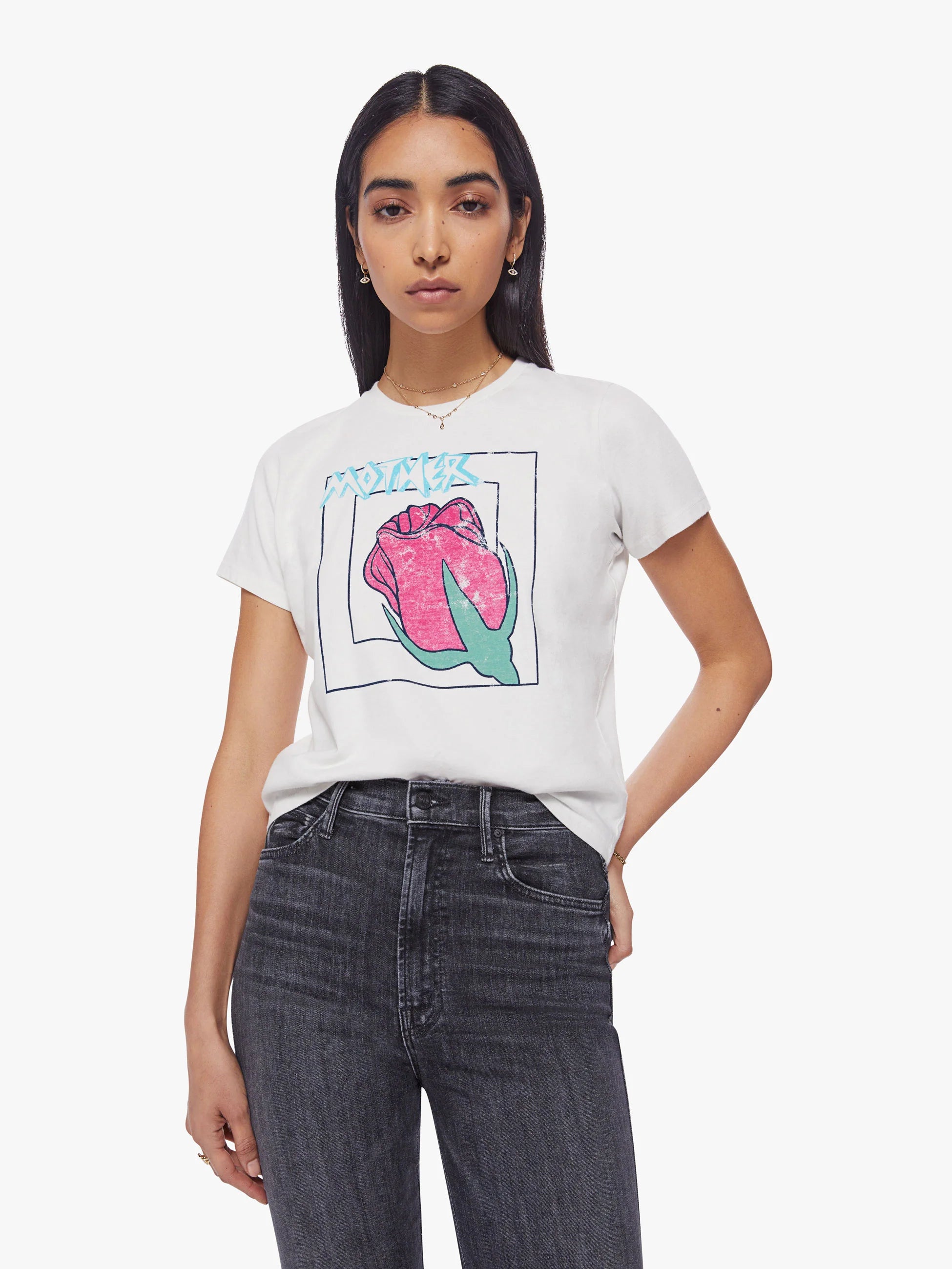 THE CROPPED ITTY BITTY GOODIE TEE - MOTHER BUD