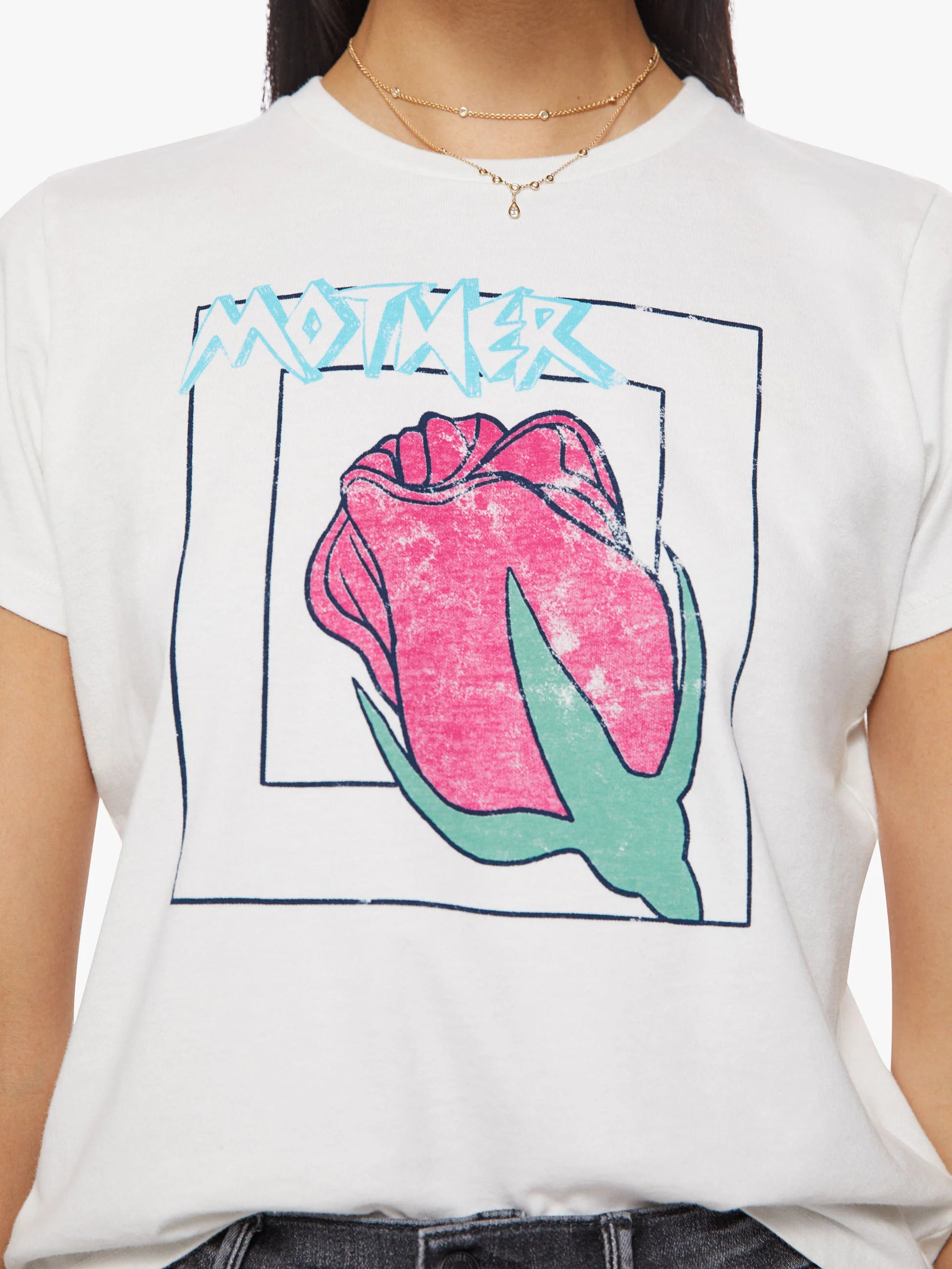 THE CROPPED ITTY BITTY GOODIE TEE - MOTHER BUD