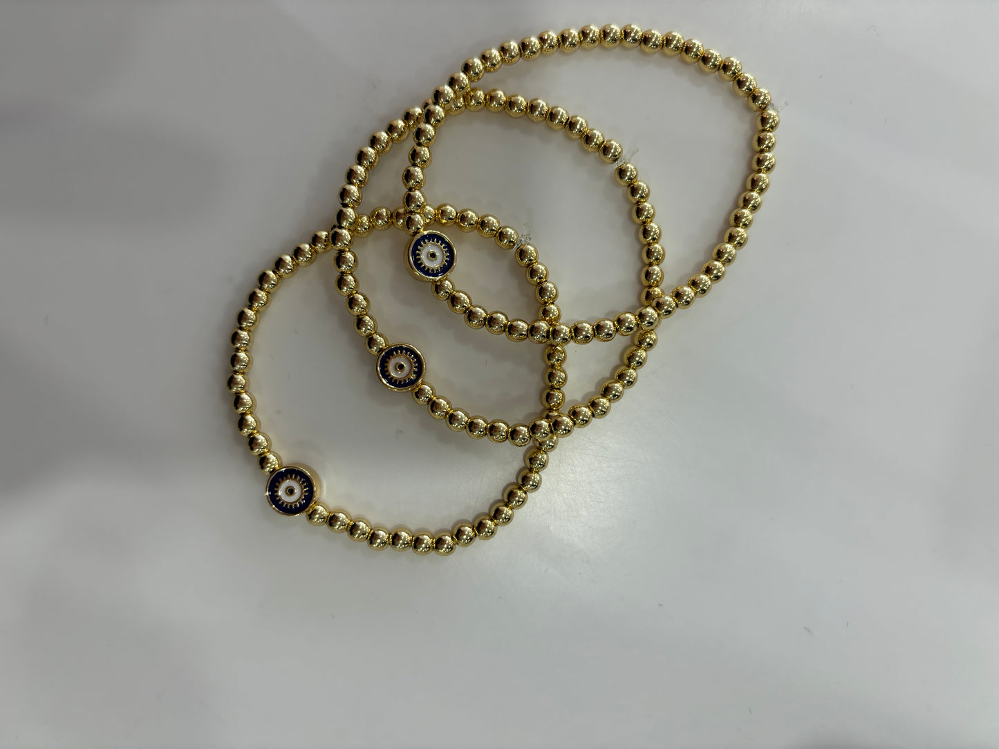 EVIL EYE BEAD BRACELET (VARIOUS COLOURS)
