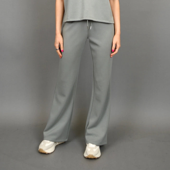FLORINE KNIT FLARED PANT - SAGE