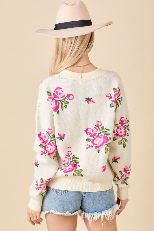 ROSA JACQUARD CARDIGAN