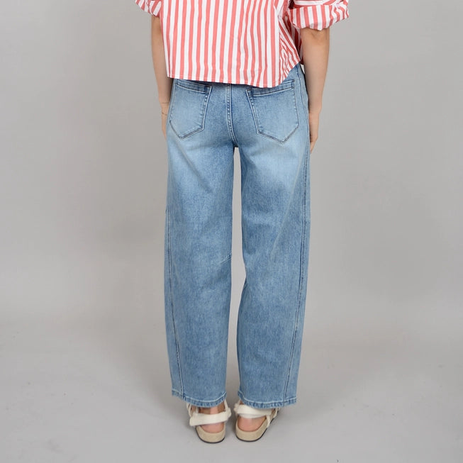 BARNI ZIP UP PANT - LIGHT WASH