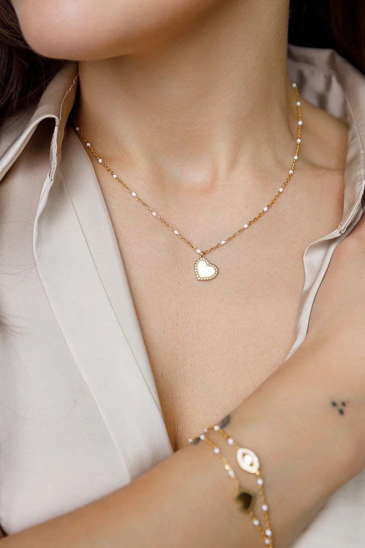 ROSARY HEART NECKLACE