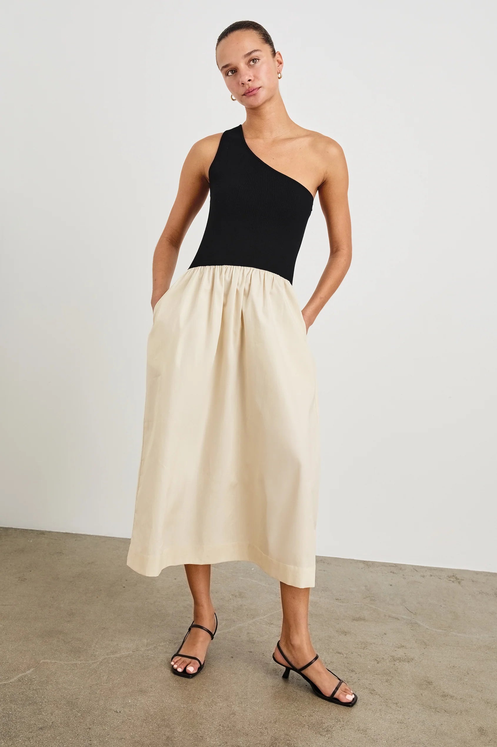 ANITA DRESS - BLACK IVORY