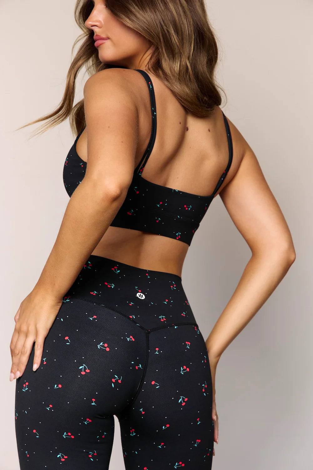 LUXE BLOSSOM FULL LENGTH LEGGING - BLACK CHERRY
