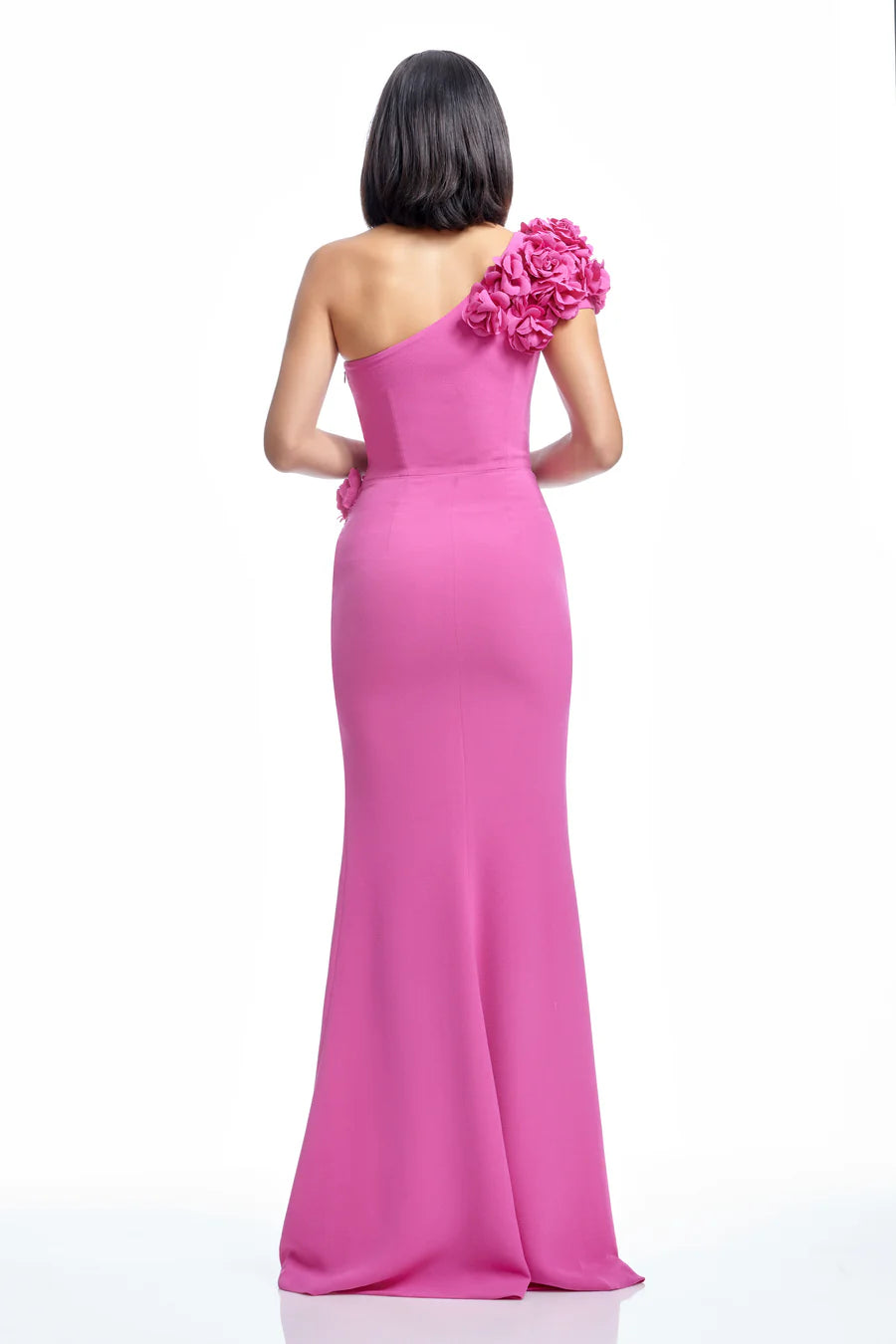 AUBRIELLE DRESS - BRIGHT FUCHSIA