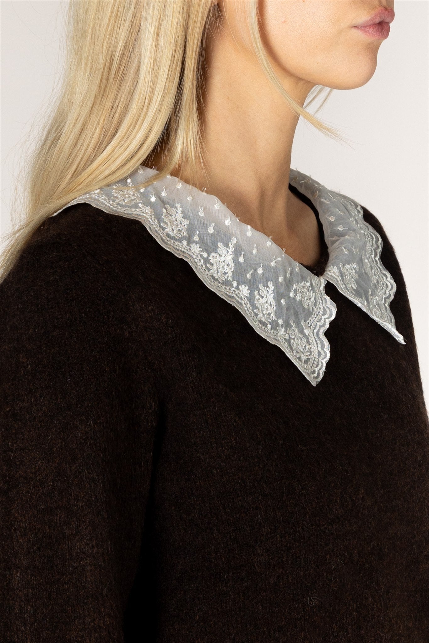 AYLA LACE COLLAR SWEATER