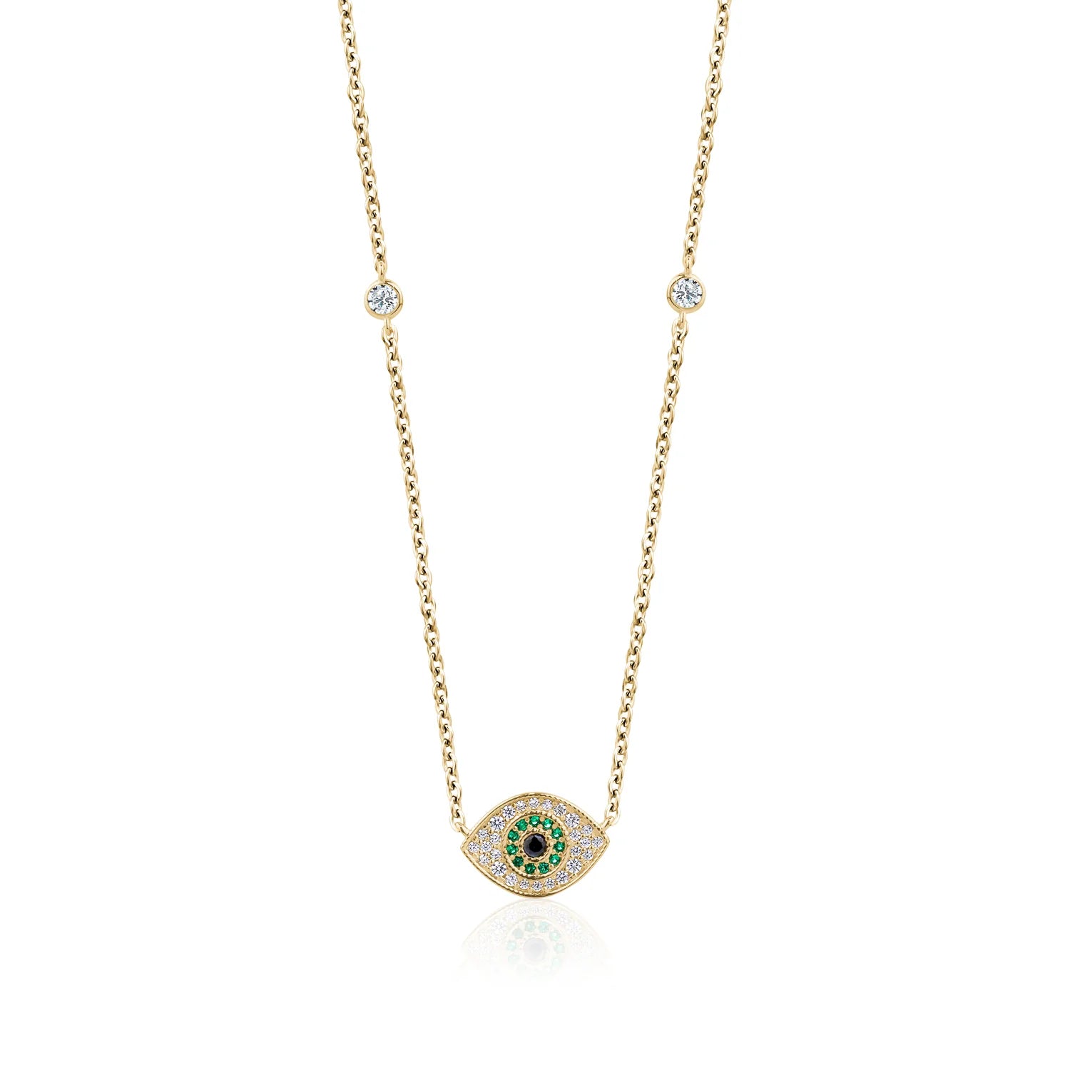 EMERALD EYE EVIL EYE NECKLACE