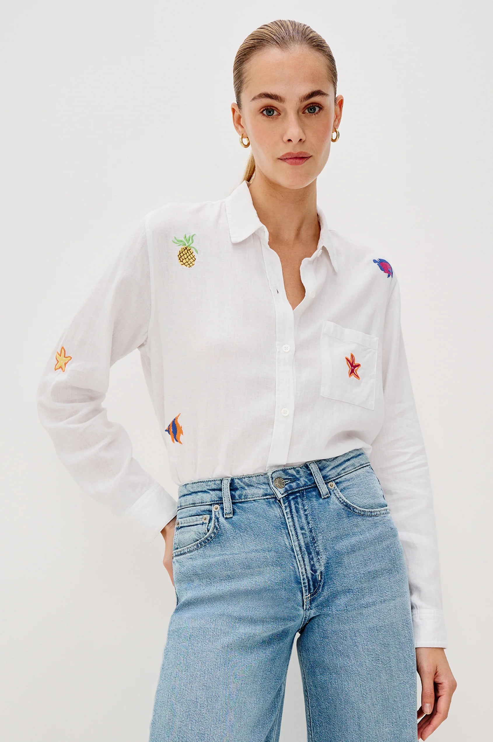 CHARLI TOP - ISLAND EMBROIDERY