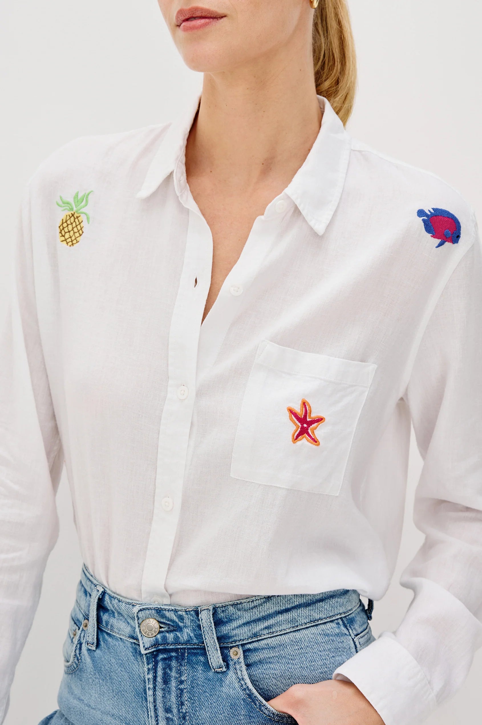 CHARLI TOP - ISLAND EMBROIDERY