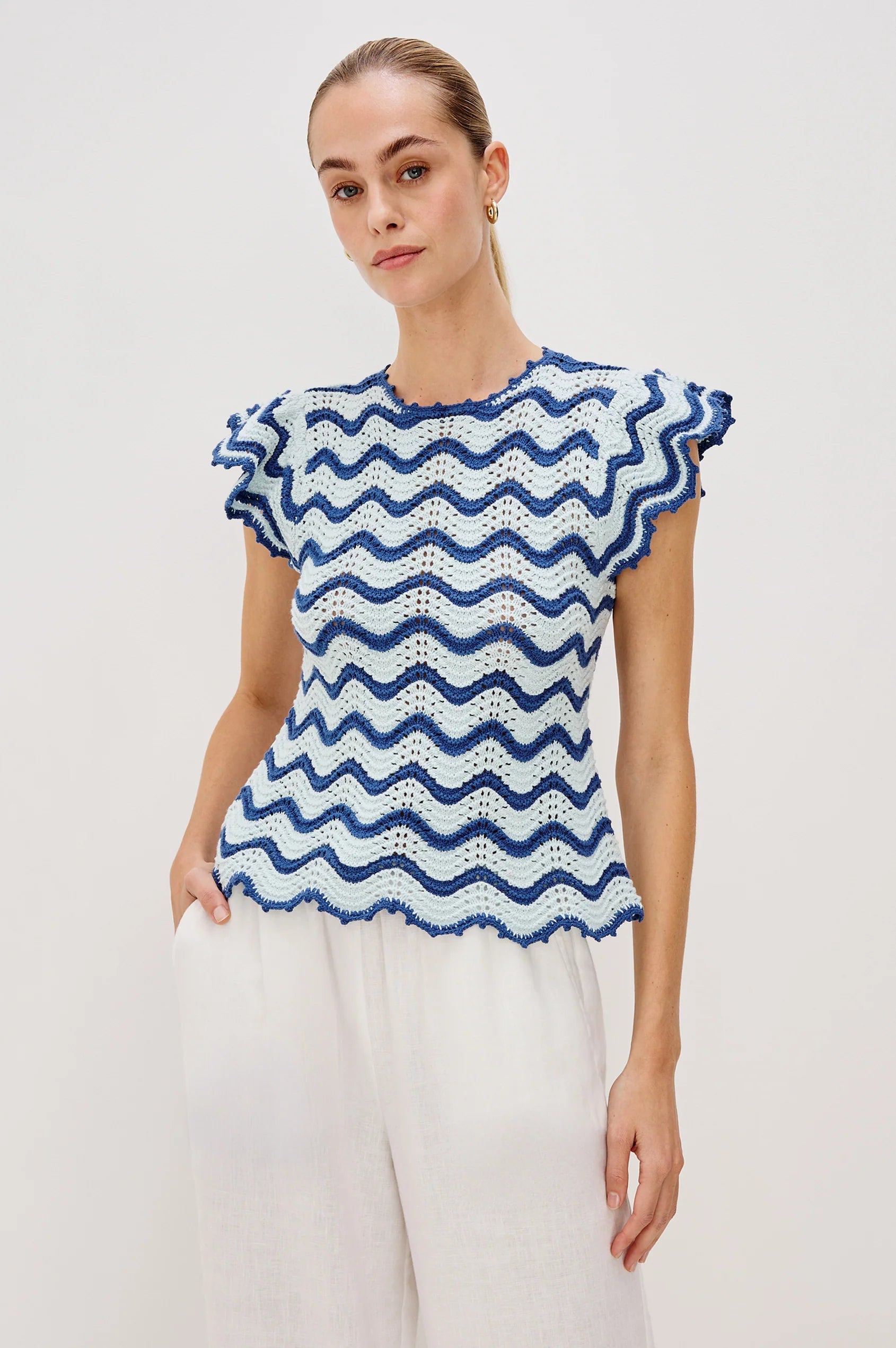COEN TOP - AZURE SCALLOP
