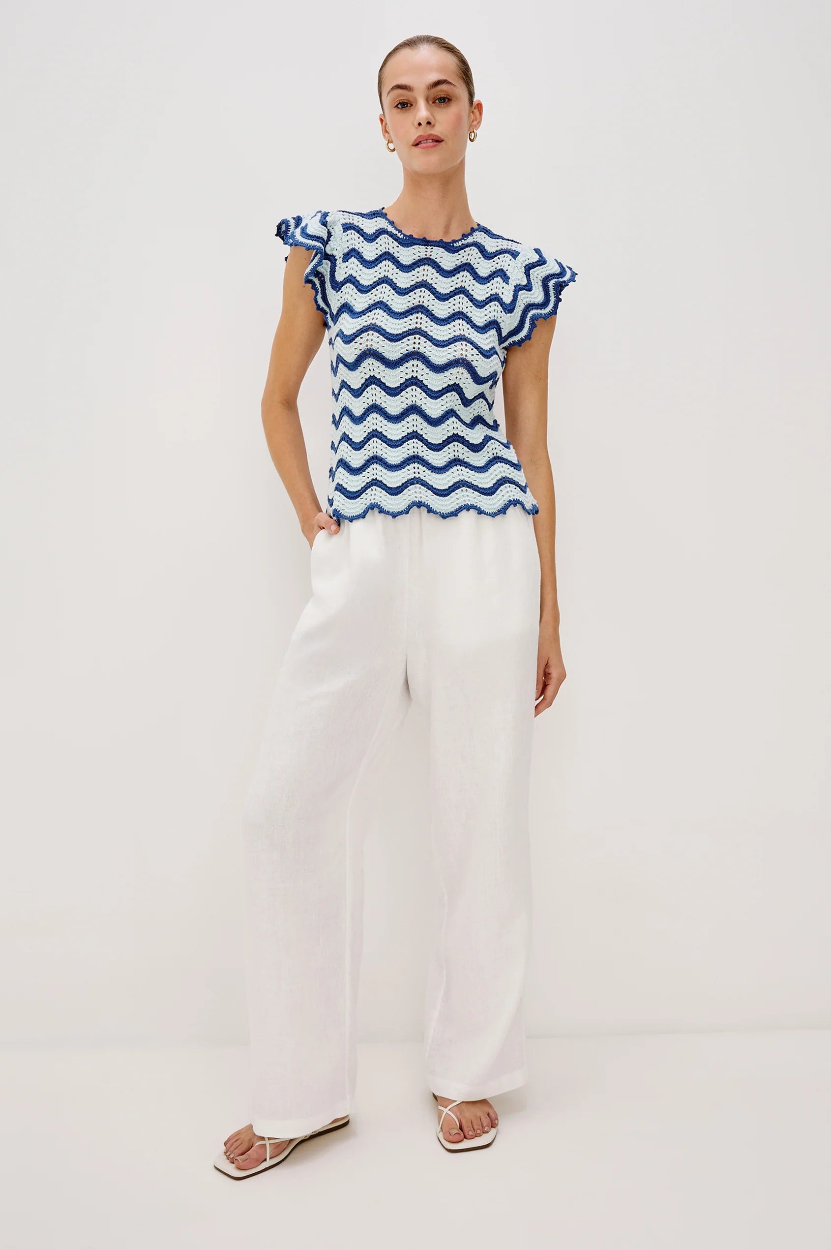 COEN TOP - AZURE SCALLOP