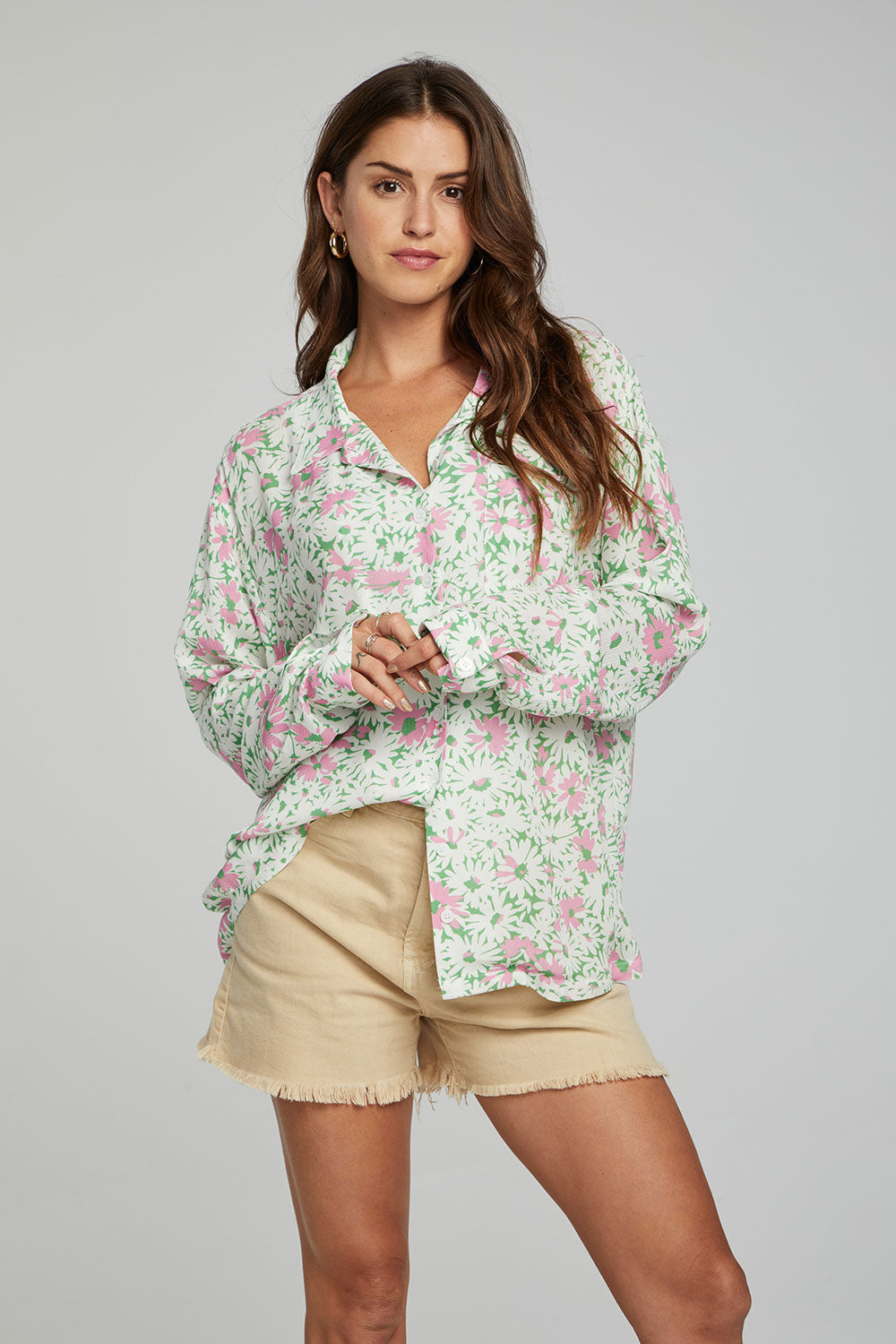SAVILLE TOP - GRASS DAISY FLORAL