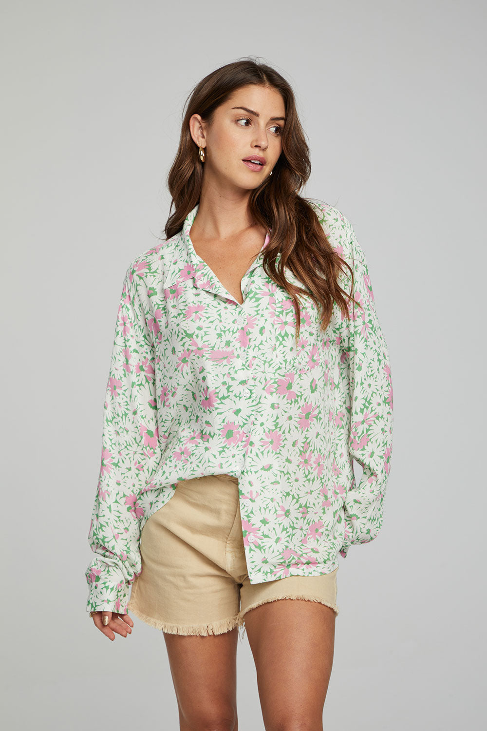 SAVILLE TOP - GRASS DAISY FLORAL